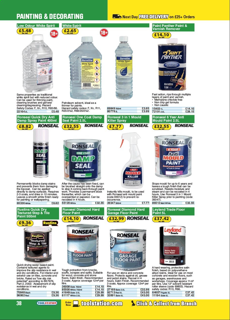 thumbnail - Toolstation offer  - Sales products - spray paint, roller, brick. Page 38.