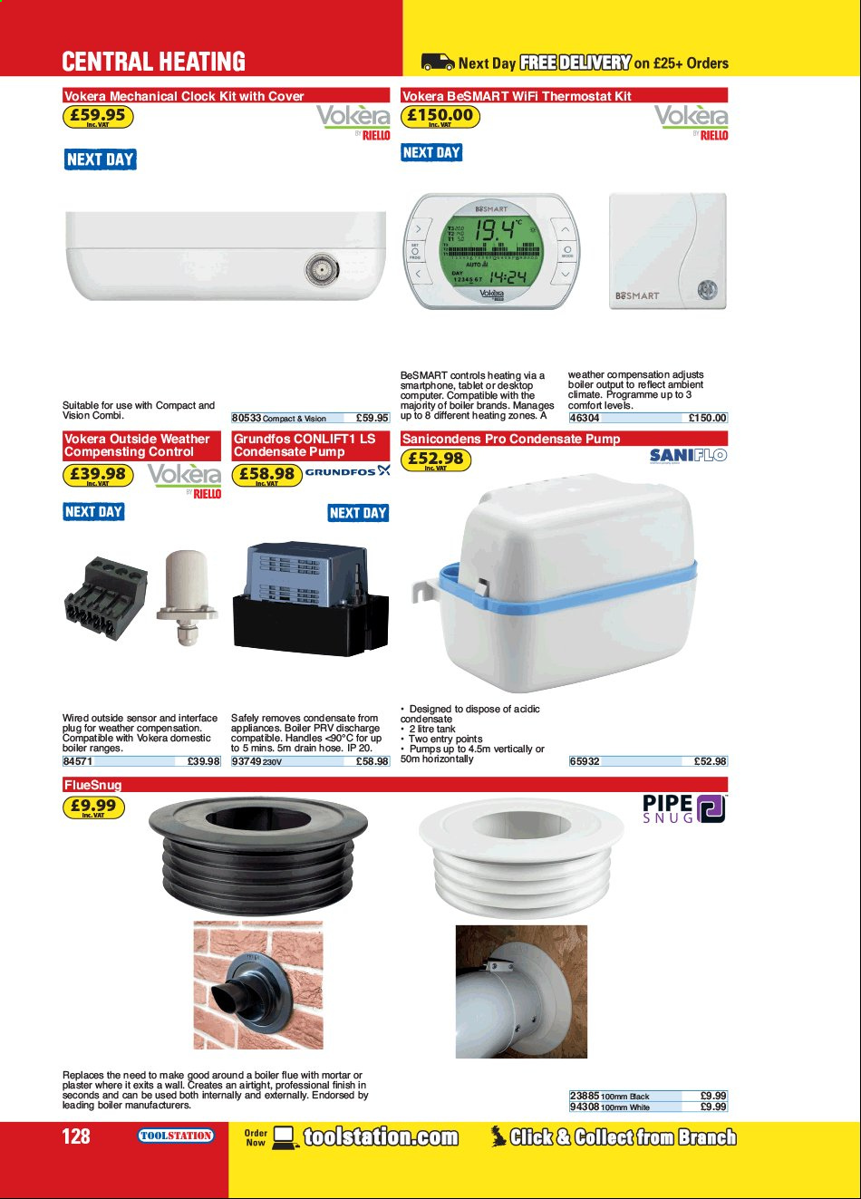 thumbnail - Toolstation offer  - Sales products - boiler, plaster, pump. Page 128.