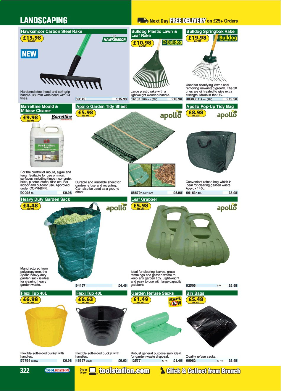 thumbnail - Toolstation offer  - Sales products - brick, plaster, refuse bag, cleaner. Page 322.
