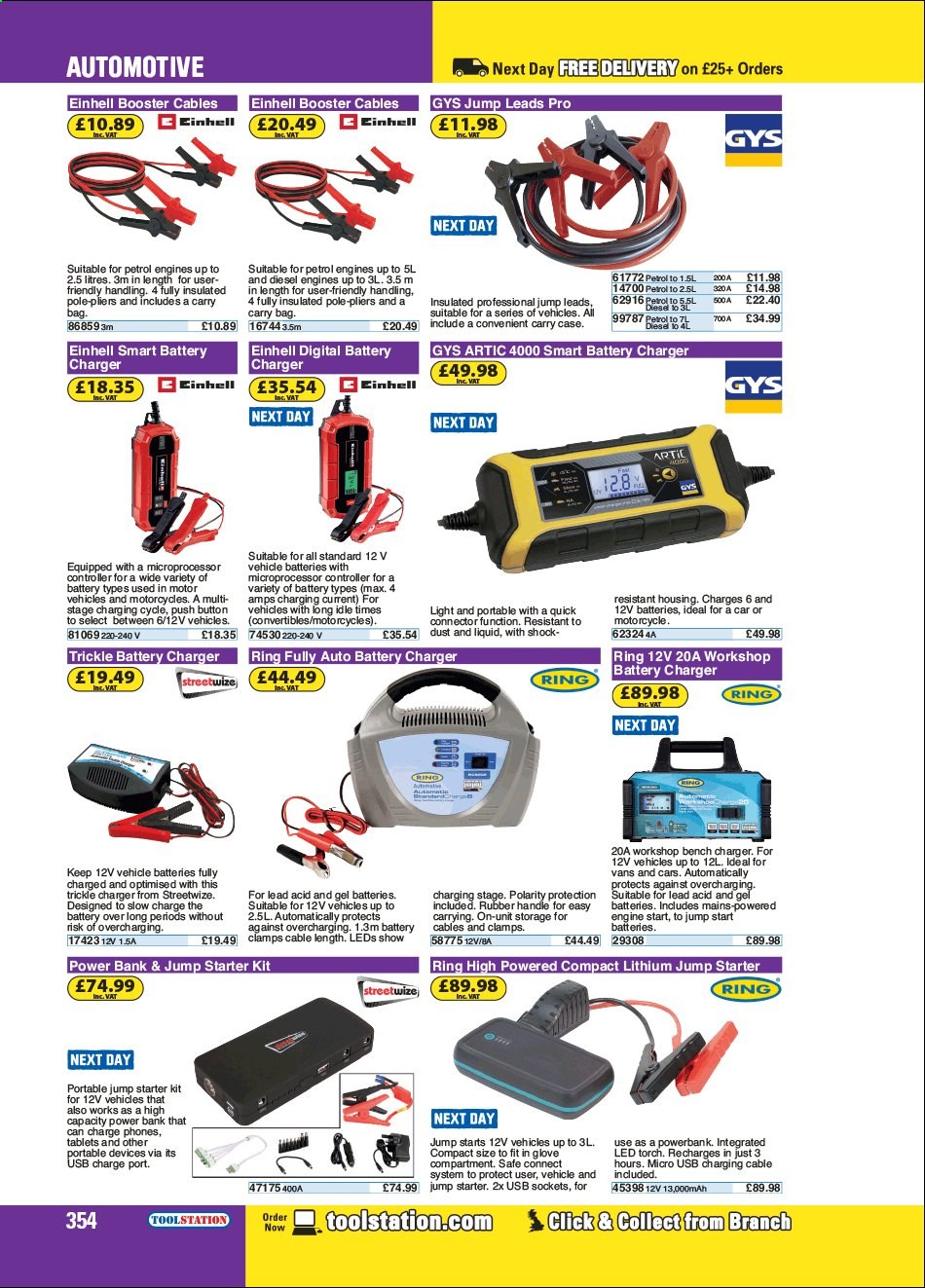 thumbnail - Toolstation offer  - Sales products - socket, pliers, gloves. Page 354.