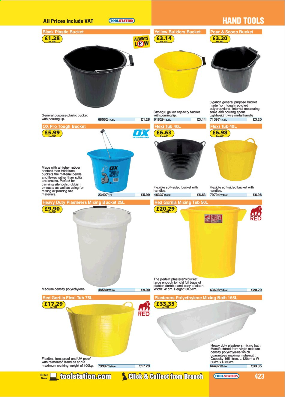 thumbnail - Toolstation offer  - Sales products - plaster, hand tools. Page 423.