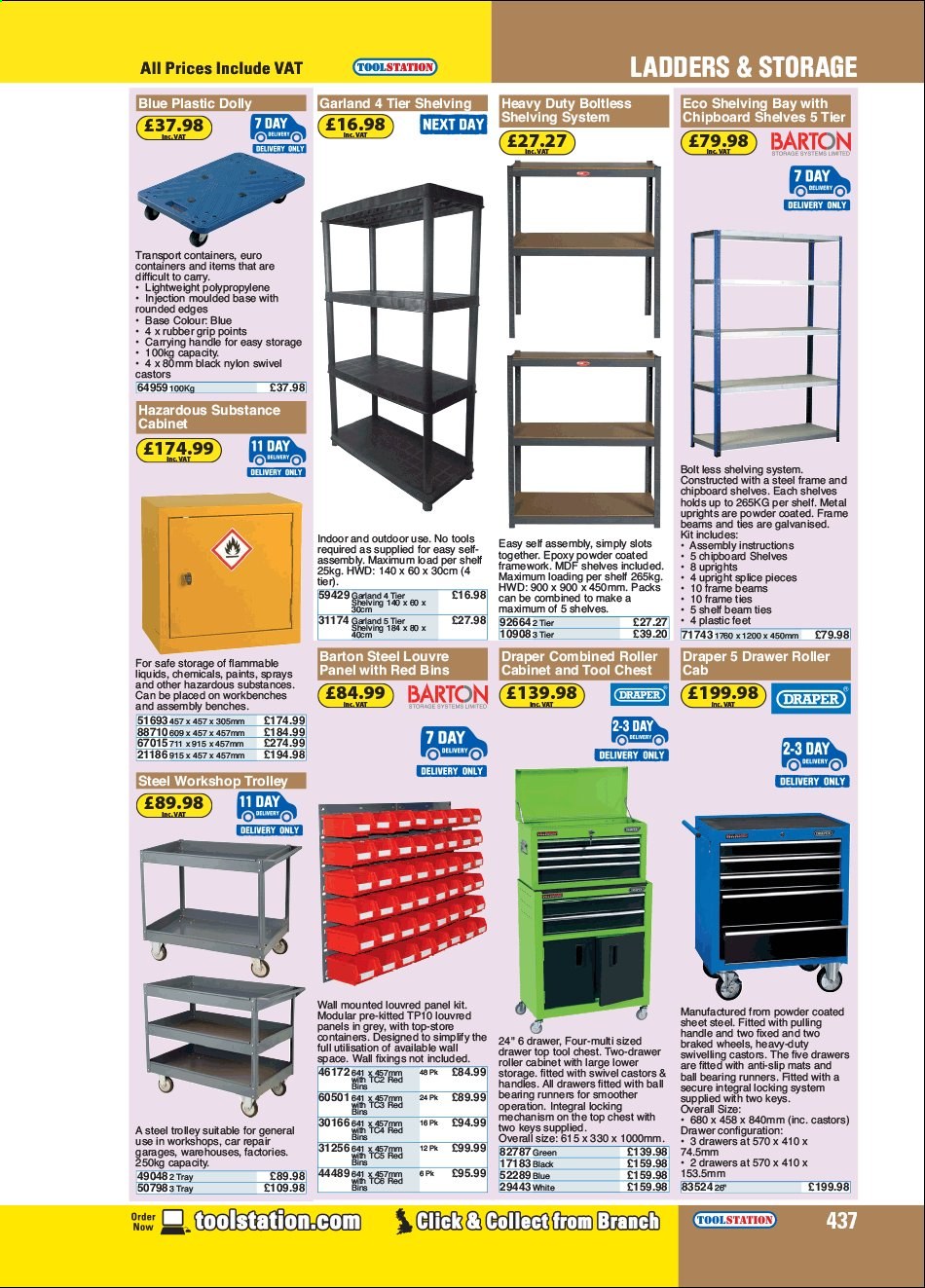 thumbnail - Toolstation offer  - Sales products - tray, roller, tool chest, trolley. Page 437.