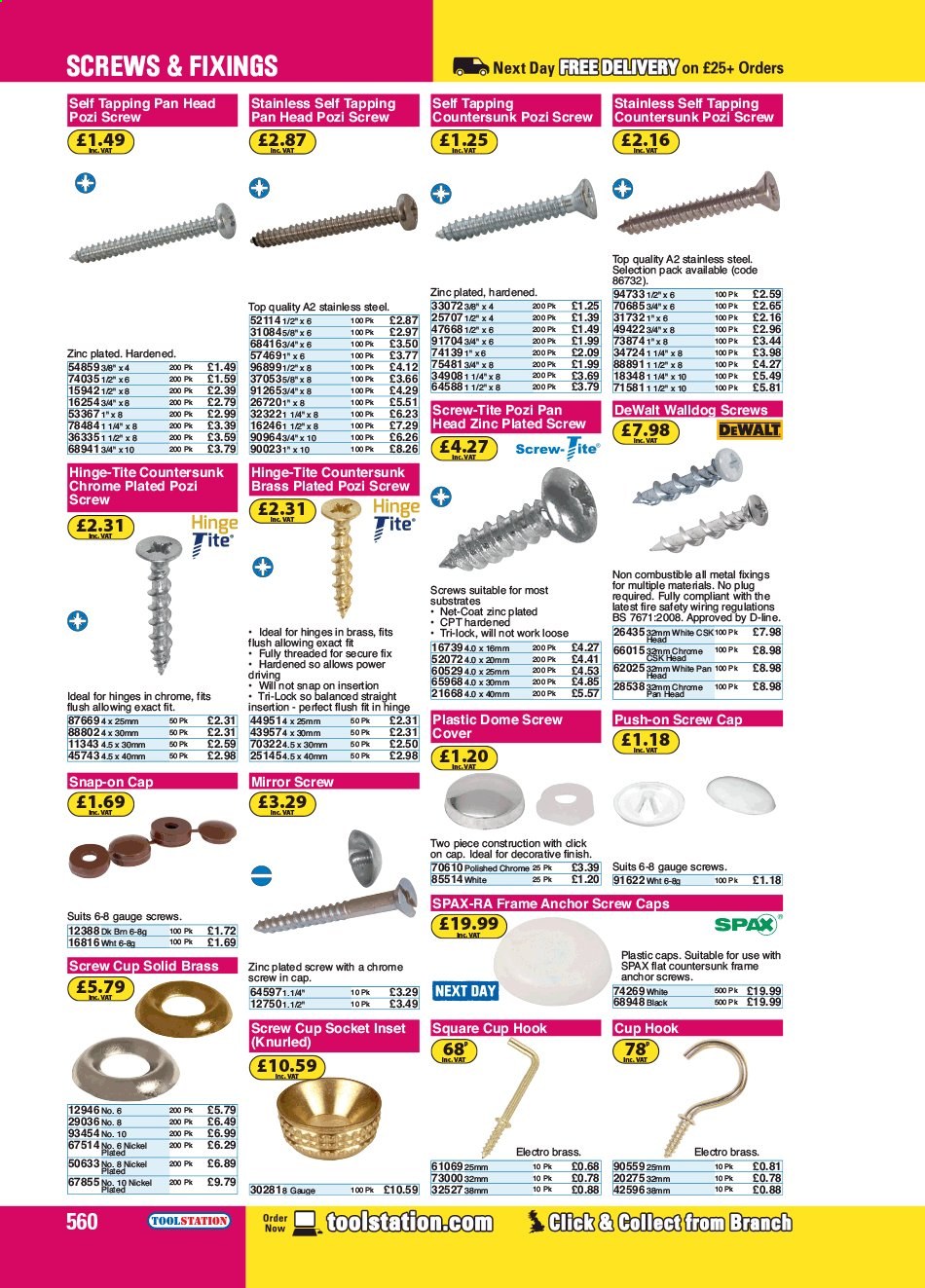thumbnail - Toolstation offer  - Sales products - hook, DeWALT. Page 560.