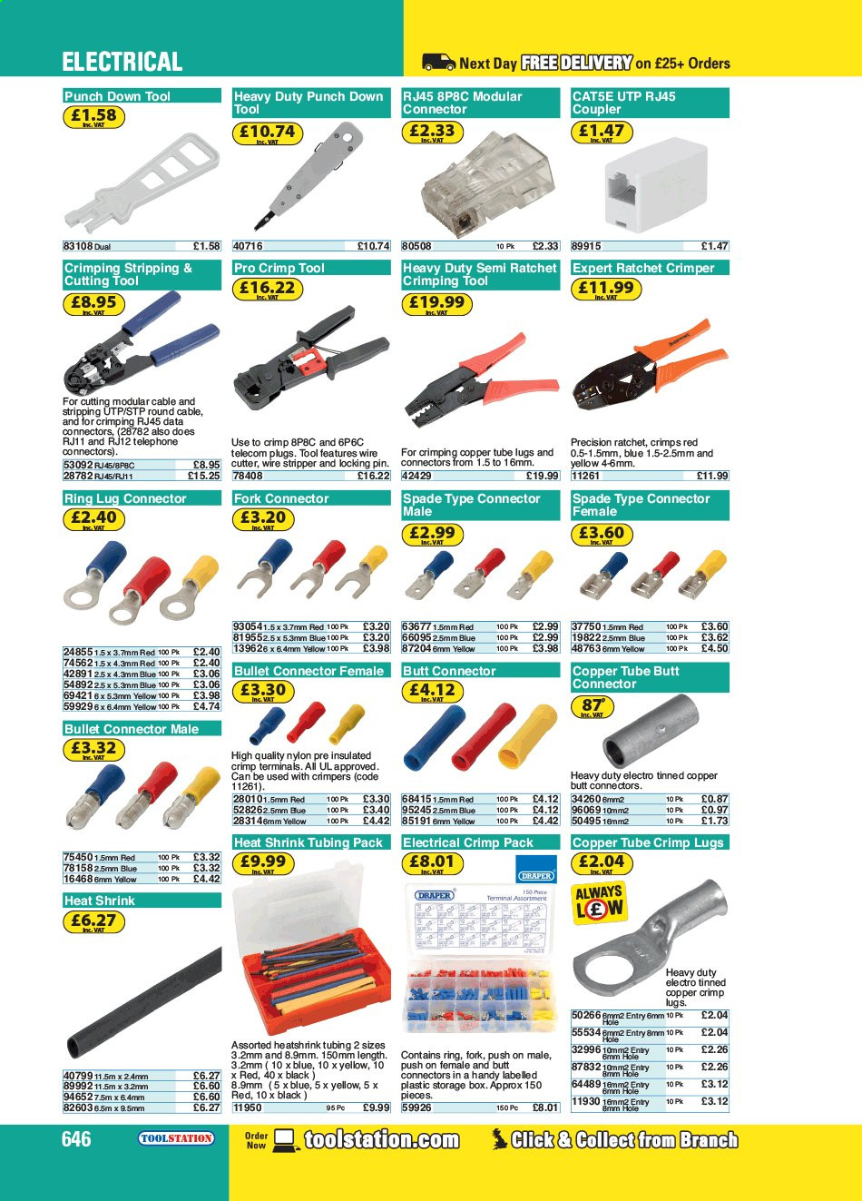 thumbnail - Toolstation offer  - Sales products - copper tube, crimper, spade, storage box. Page 646.