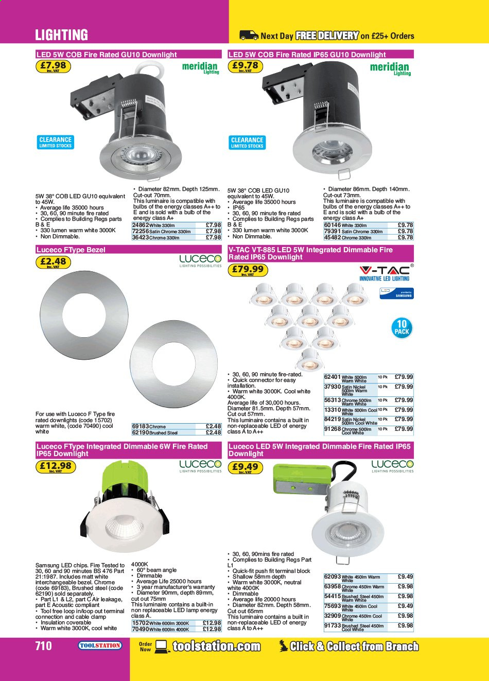 thumbnail - Toolstation offer  - Sales products - Samsung, lamp. Page 710.
