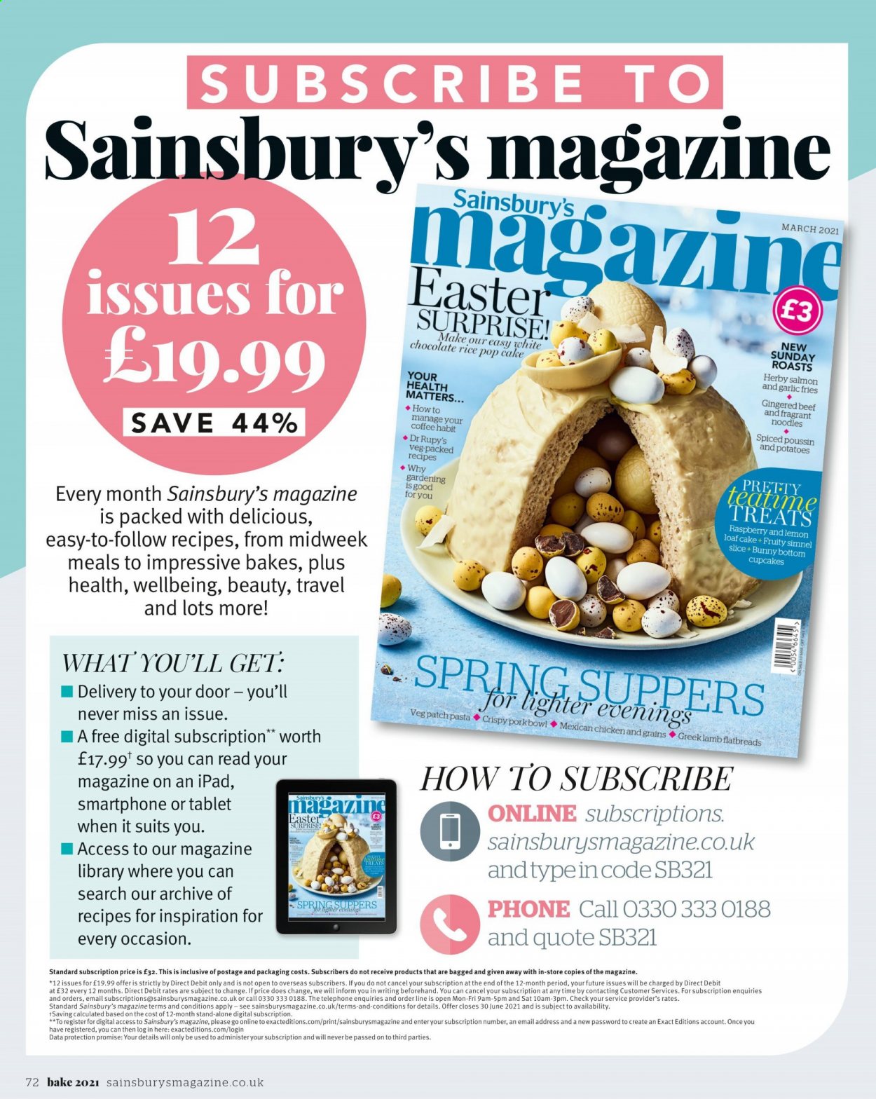 Sainsbury's offer. Page 72