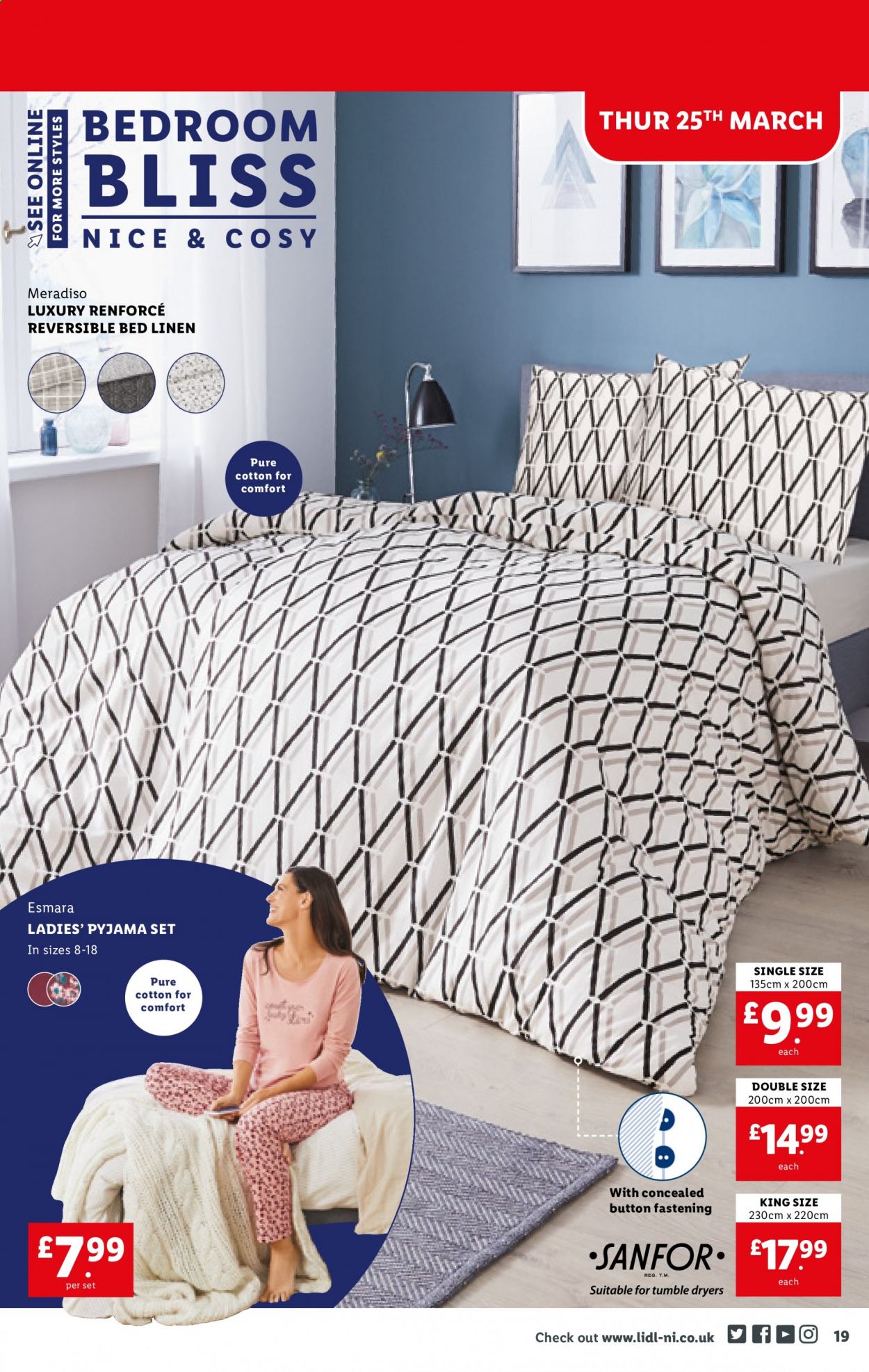 thumbnail - Lidl offer  - 25/03/2021 - 31/03/2021 - Sales products - bed, Esmara. Page 19.