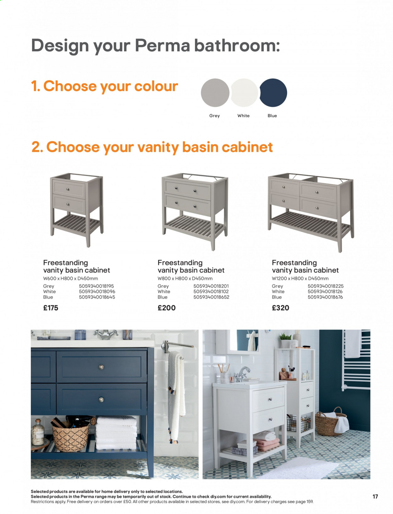 thumbnail - B&Q offer  - Sales products - cabinet, vanity. Page 17.