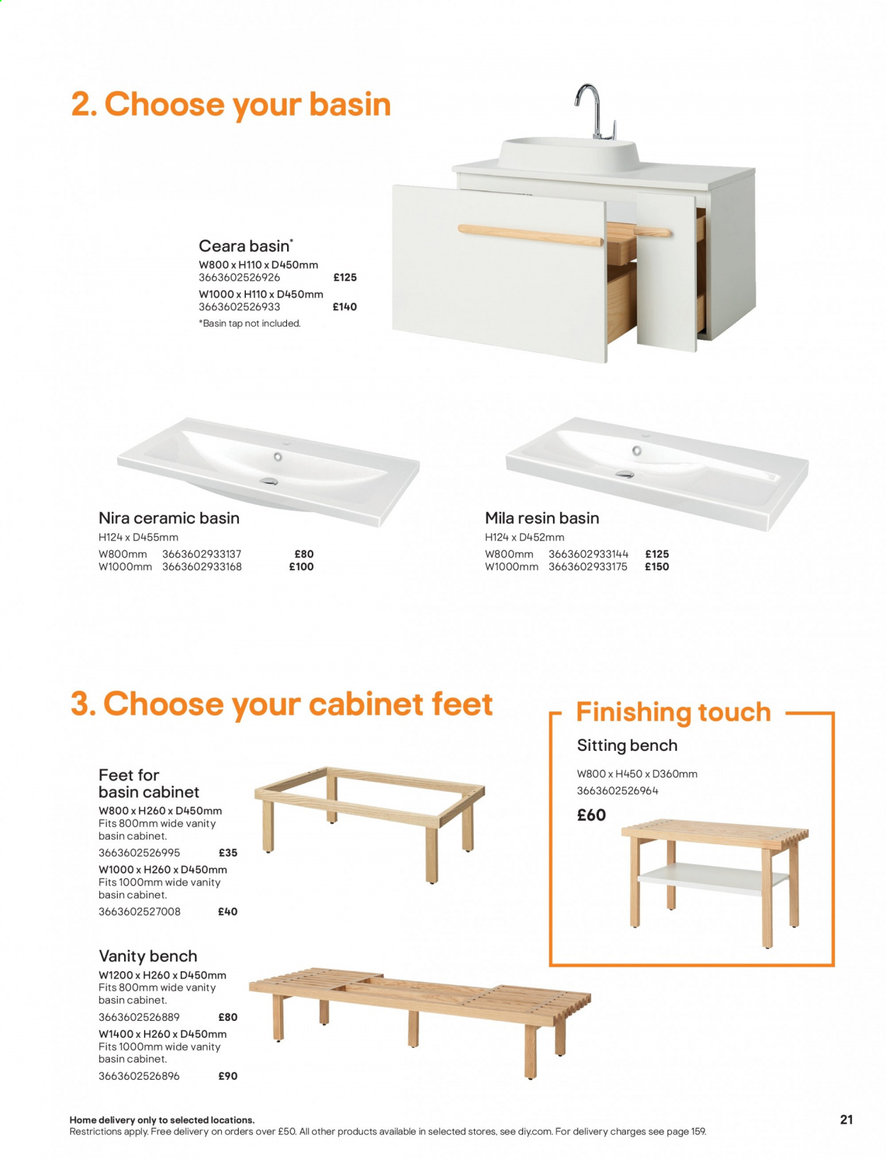 thumbnail - B&Q offer  - Sales products - cabinet, bench, vanity. Page 21.