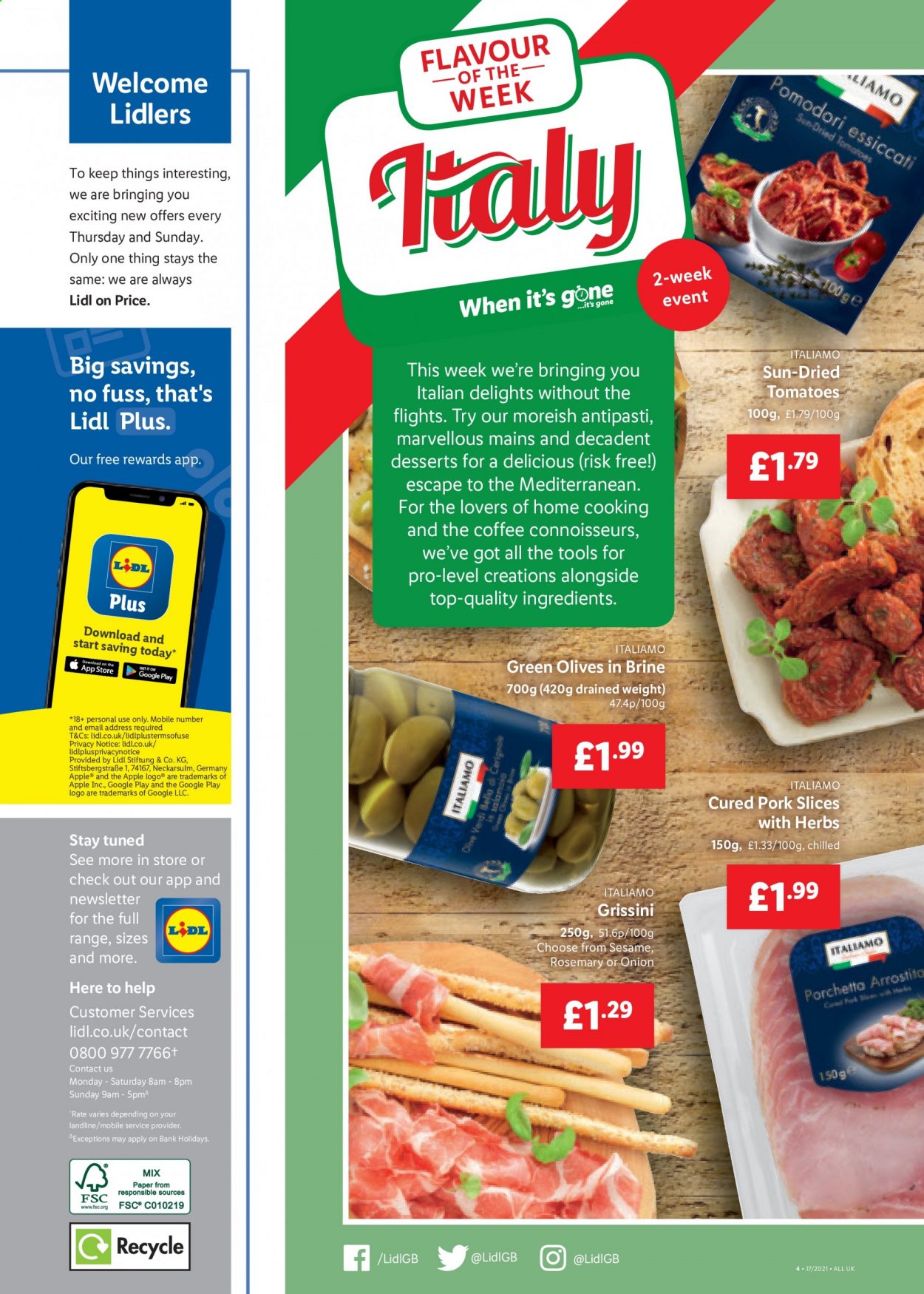 thumbnail - Lidl offer  - 29/04/2021 - 05/05/2021 - Sales products - onion, olives, rosemary, herbs, coffee, paper. Page 4.