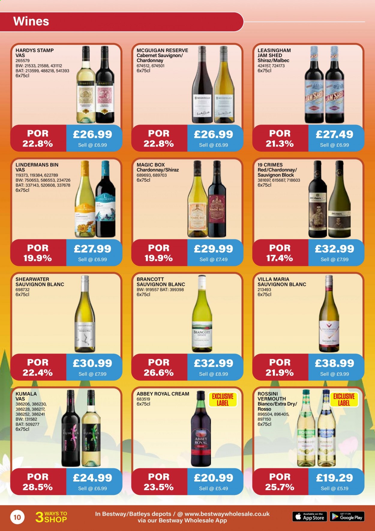 thumbnail - Bestway offer  - 23/04/2021 - 20/05/2021 - Sales products - Cabernet Sauvignon, red wine, white wine, Chardonnay, wine, Sauvignon Blanc, Shiraz, Vermouth, bin. Page 10.