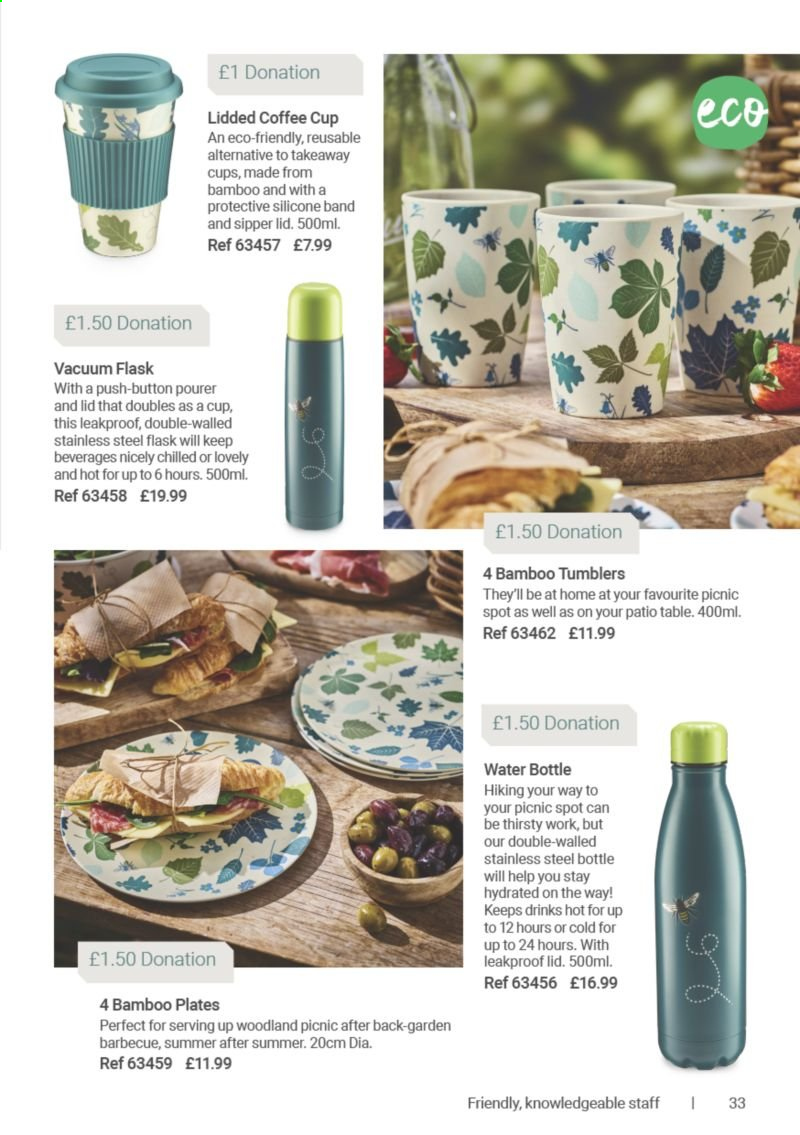 thumbnail - Lakeland offer  - Sales products - lid, tumbler, coffee cup, steel bottle, cup, travel bottle, drink bottle. Page 33.