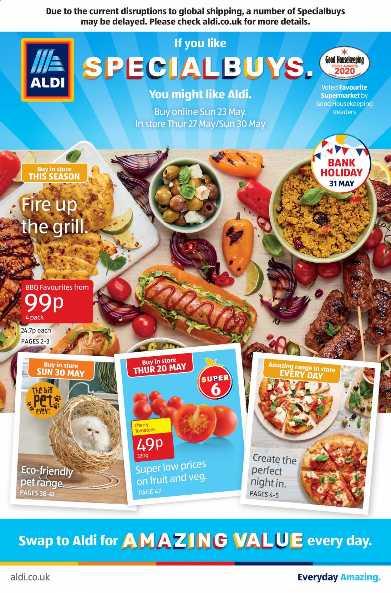 thumbnail - Aldi offer  - 23/05/2021 - 30/05/2021 - Sales products - tomatoes, cherries. Page 1.