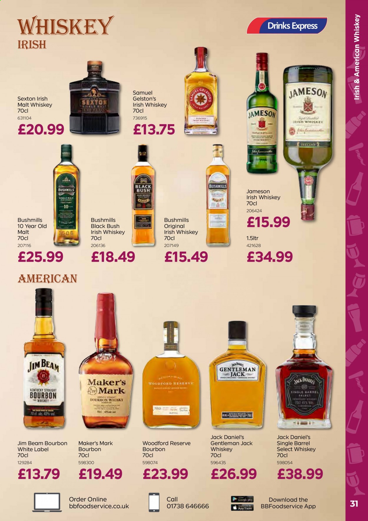 thumbnail - Bestway offer  - 21/05/2021 - 15/07/2021 - Sales products - Jack Daniel's, bourbon, whiskey, irish whiskey, Jameson, Jim Beam, whisky. Page 31.