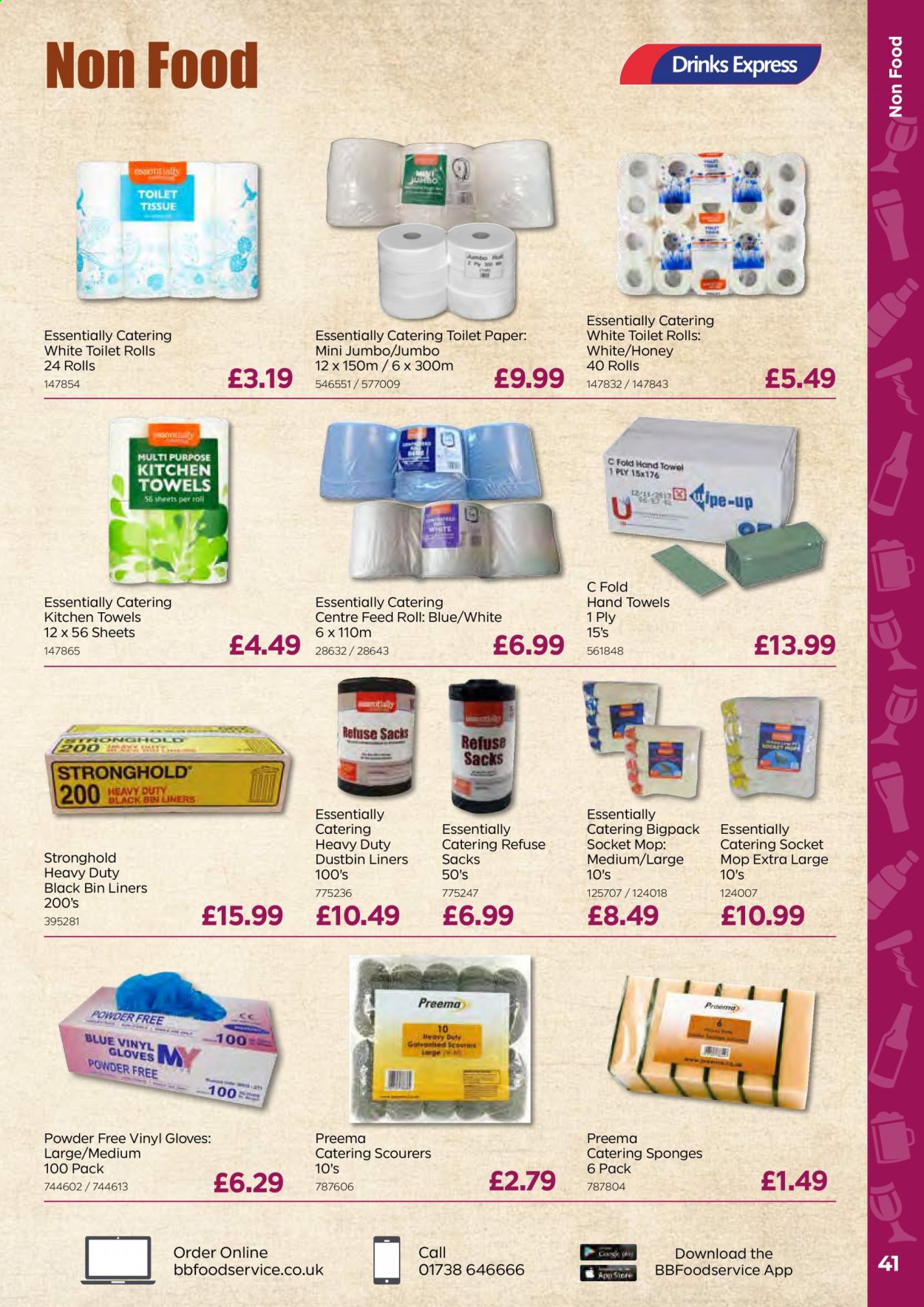 thumbnail - Bestway offer  - 21/05/2021 - 15/07/2021 - Sales products - honey, toilet paper, kitchen towels, bin, sponge, mop. Page 41.