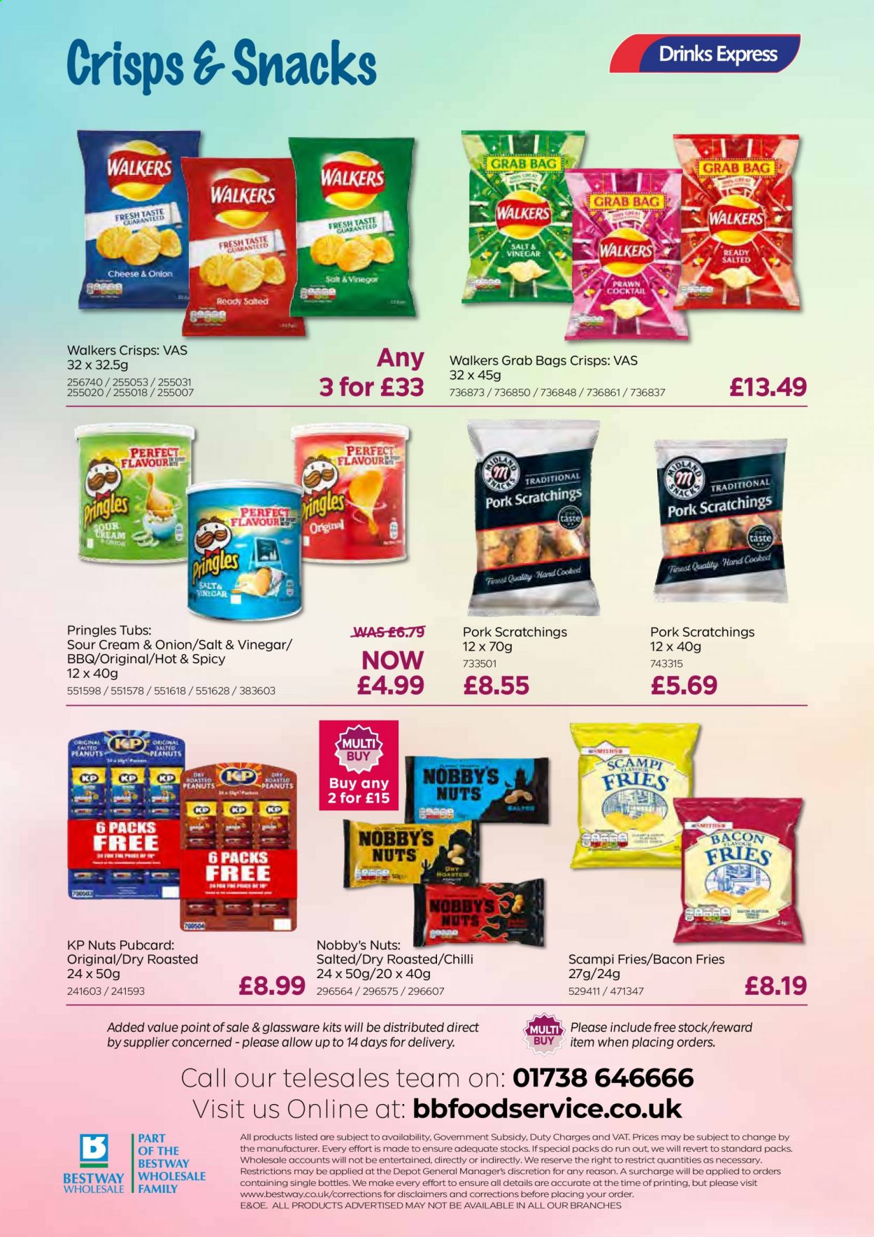 thumbnail - Bestway offer  - 21/05/2021 - 15/07/2021 - Sales products - bacon, potato fries, snack, Pringles, vinegar, glassware set. Page 44.