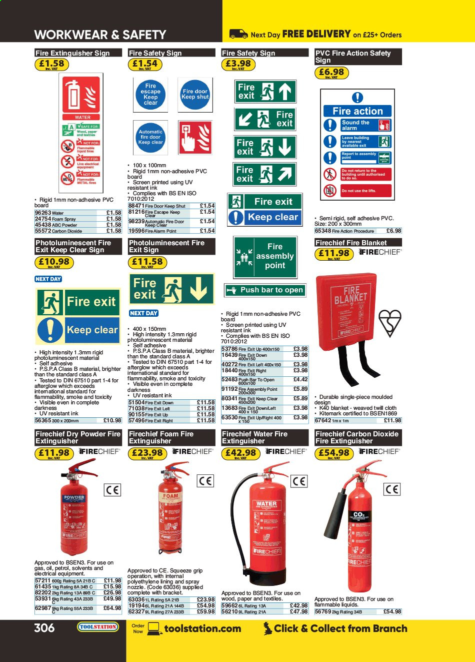 thumbnail - Toolstation offer  - Sales products - blanket, extinguisher, fire blanket. Page 306.
