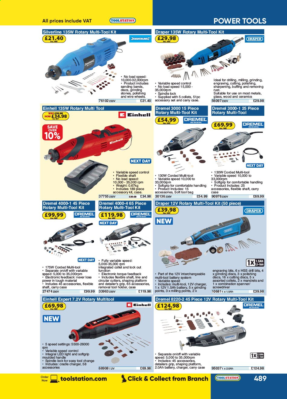 thumbnail - Toolstation offer  - Sales products - power tools, screwdriver, tool set. Page 489.