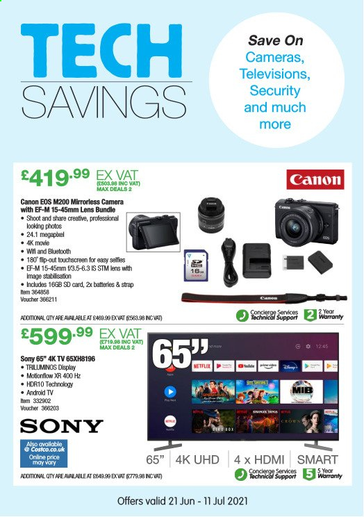 thumbnail - Costco offer  - 21/06/2021 - 11/07/2021 - Sales products - memory card, Sony, strap. Page 2.