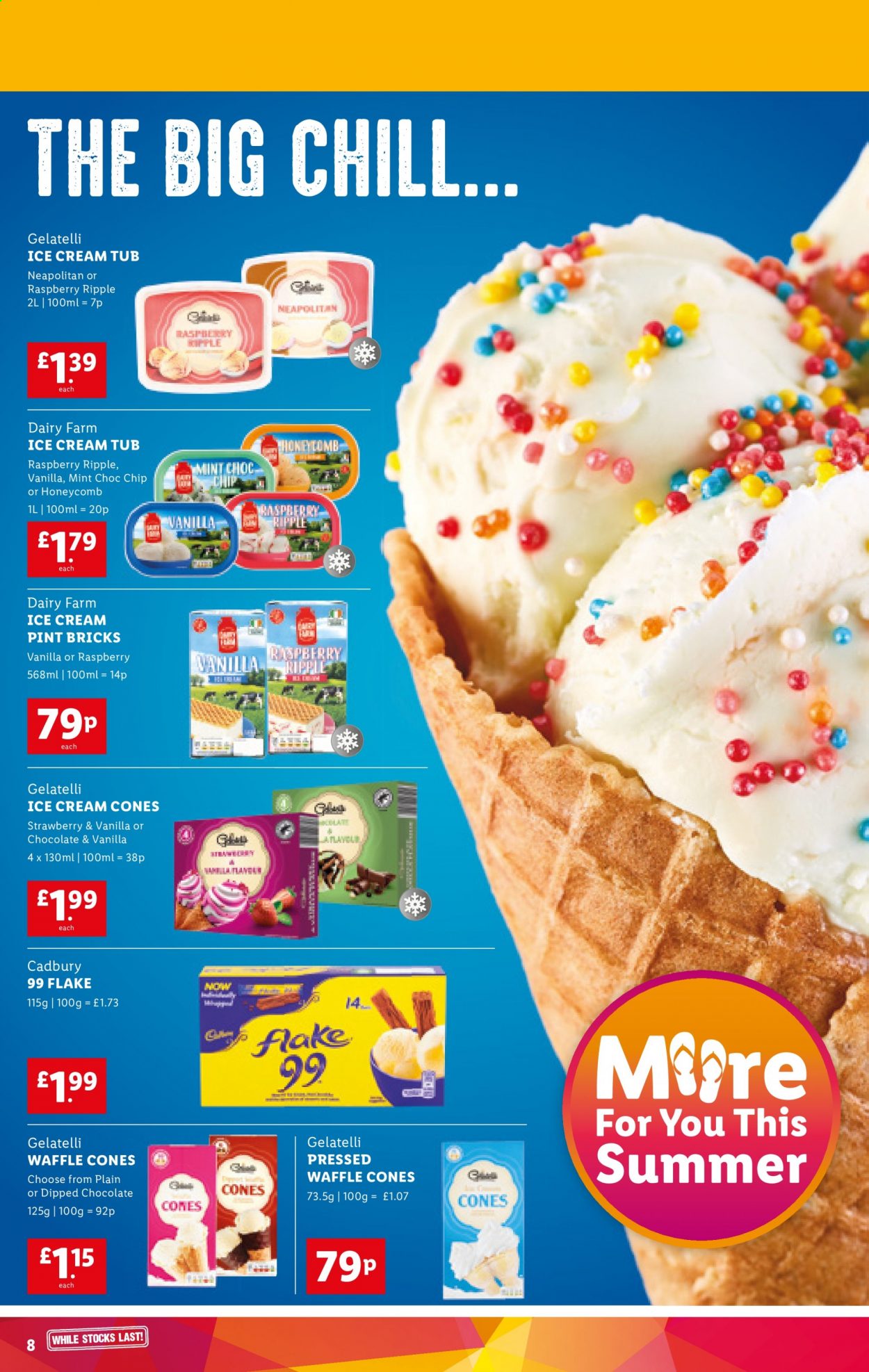 thumbnail - Lidl offer  - 08/07/2021 - 14/07/2021 - Sales products - ice cream, Cadbury. Page 8.