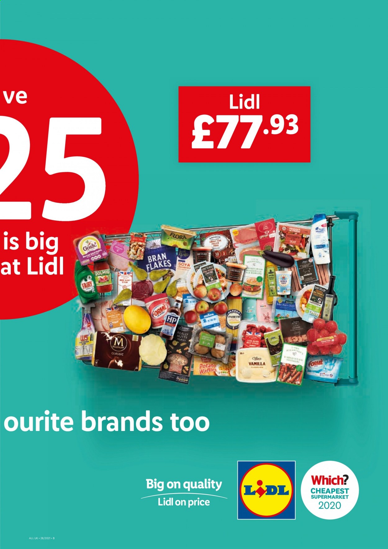 thumbnail - Lidl offer  - 15/07/2021 - 21/07/2021 - Sales products - waffles, Flora, bran flakes, Fairy, Hewlett Packard. Page 3.