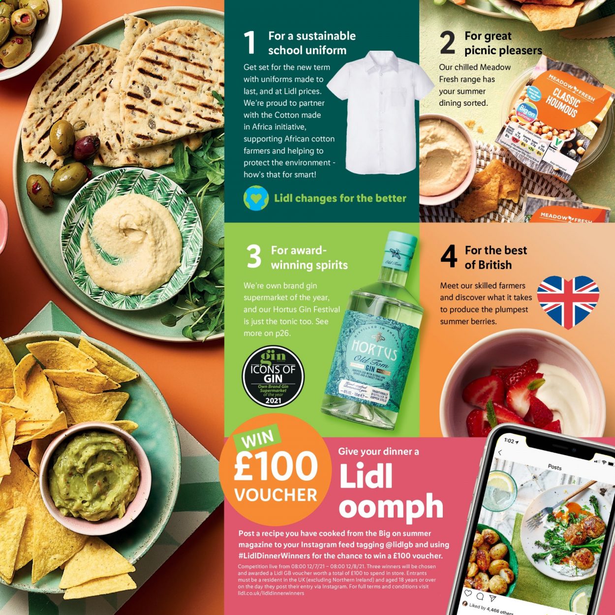 thumbnail - Lidl offer  - Sales products - houmous, tonic, gin. Page 3.