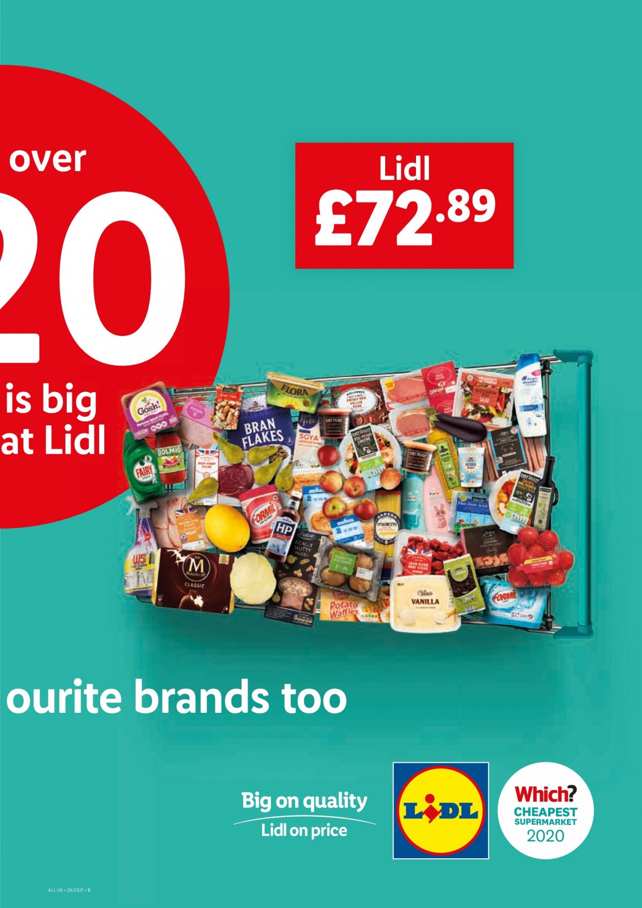 thumbnail - Lidl offer  - 22/07/2021 - 28/07/2021 - Sales products - Flora, bran flakes, Fairy, Hewlett Packard. Page 3.