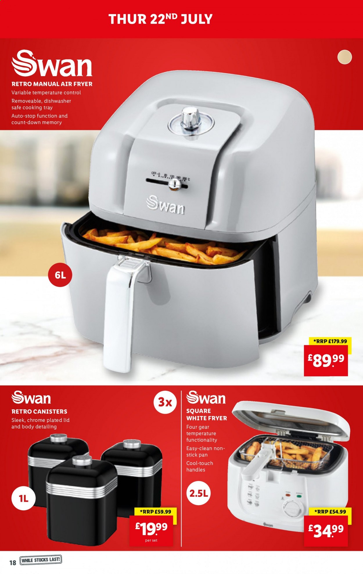 thumbnail - Lidl offer  - 22/07/2021 - 28/07/2021 - Sales products - lid, tray, pan, air fryer. Page 18.