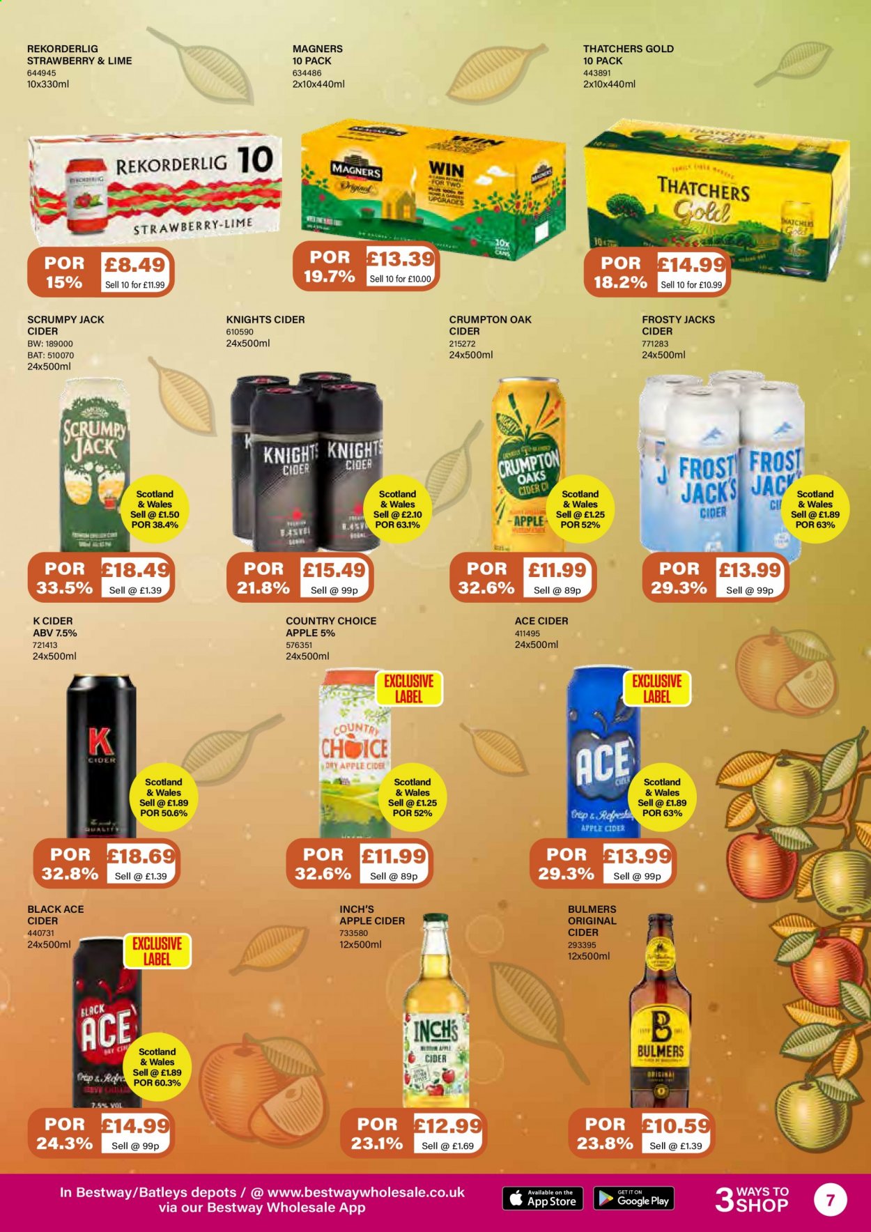 thumbnail - Bestway offer  - 16/07/2021 - 12/08/2021 - Sales products - Bulmers, apple cider, cider. Page 7.