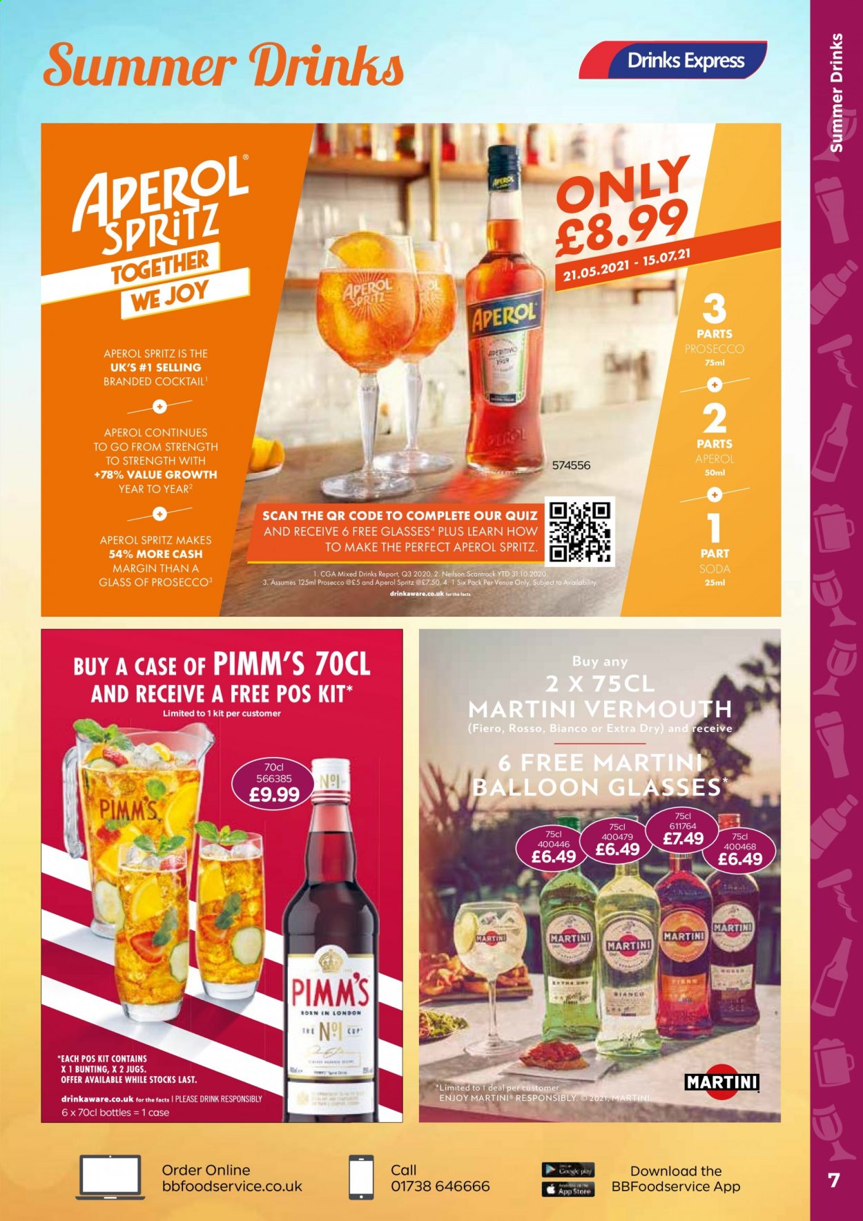 thumbnail - Bestway offer  - 16/07/2021 - 09/09/2021 - Sales products - soda, Vermouth, Aperol, Martini, balloons. Page 7.