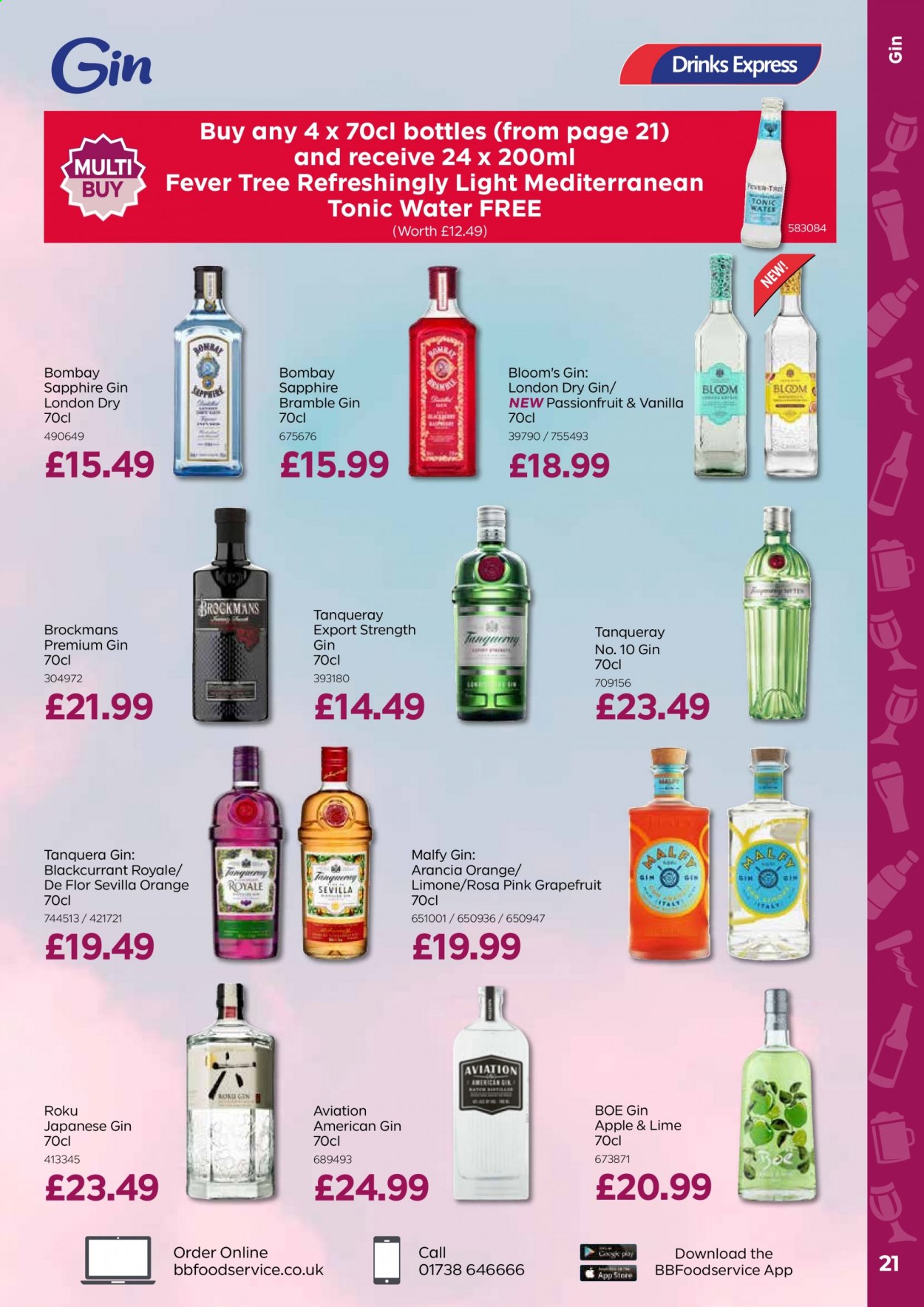 thumbnail - Bestway offer  - 16/07/2021 - 09/09/2021 - Sales products - grapefruits, oranges, tonic, gin, japanese gin. Page 21.