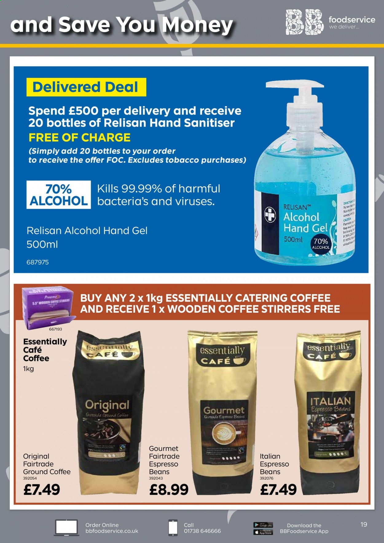 thumbnail - Bestway offer  - 16/07/2021 - 09/09/2021 - Sales products - coffee, ground coffee, hand gel. Page 19.