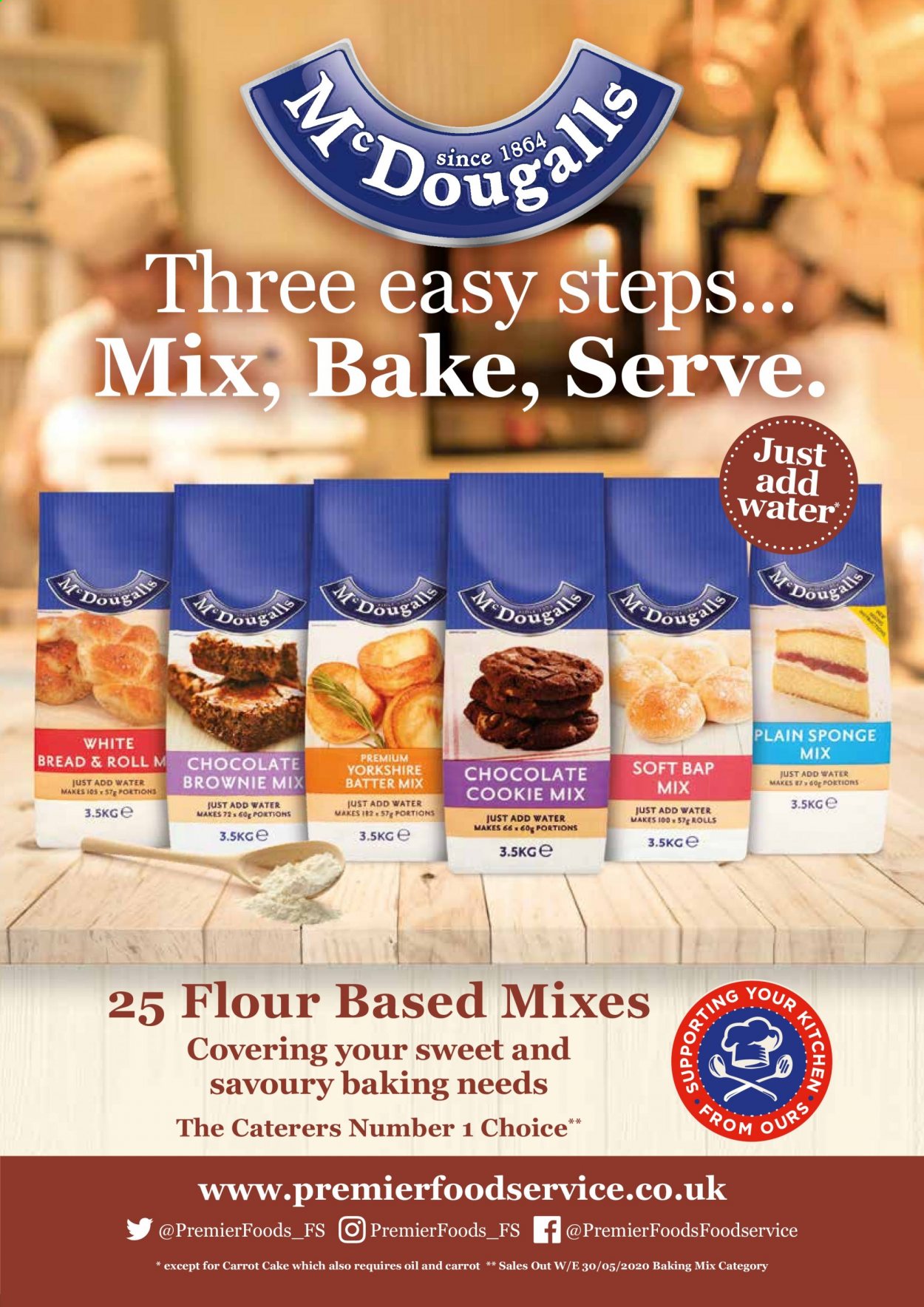 thumbnail - Bestway offer  - 16/07/2021 - 09/09/2021 - Sales products - bread, brownie mix, chocolate, flour, sponge. Page 23.
