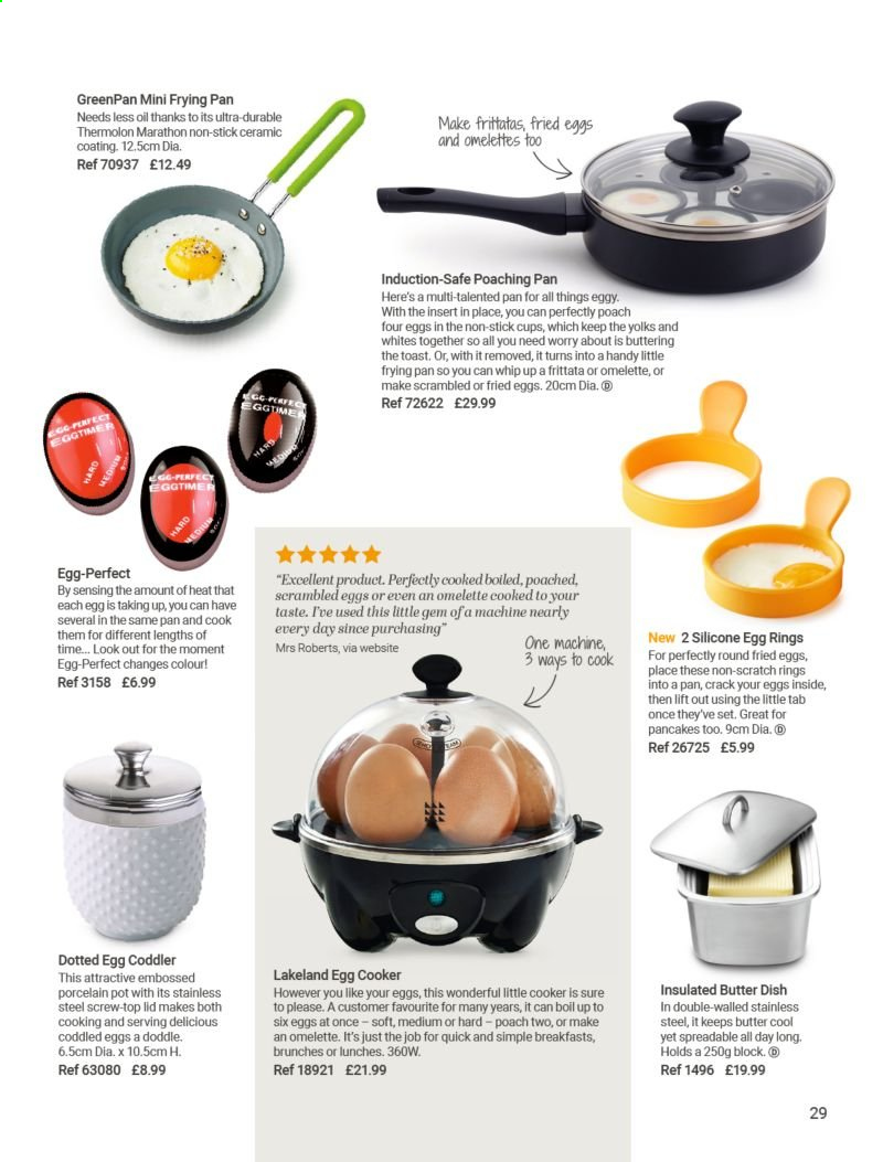 thumbnail - Lakeland offer  - Sales products - pancakes, lid, pot, pan, cup. Page 29.