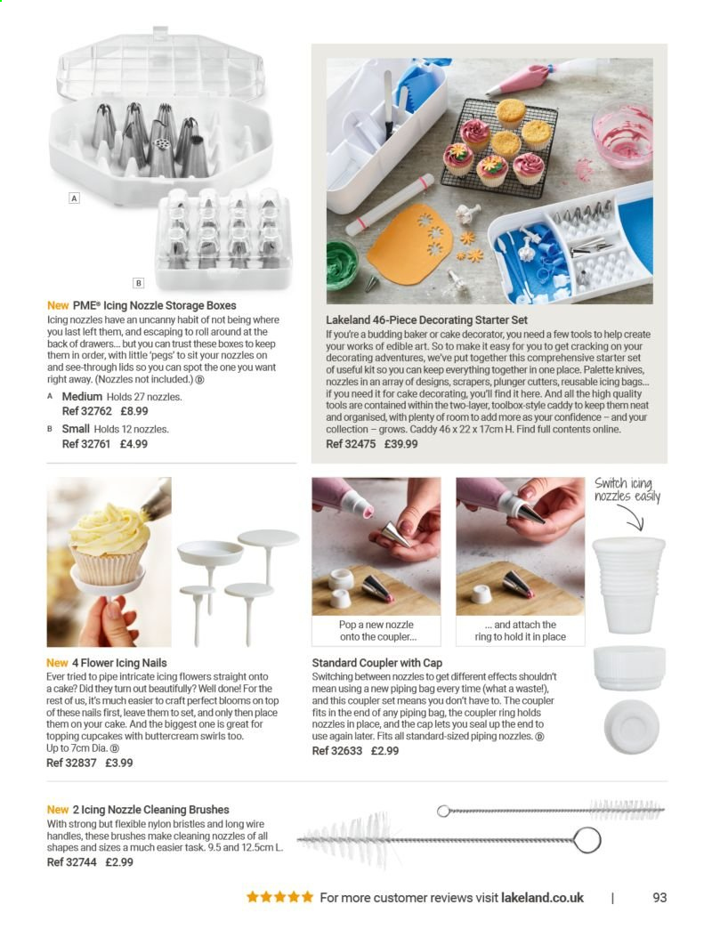 thumbnail - Lakeland offer  - Sales products - topping, knife, storage box. Page 93.