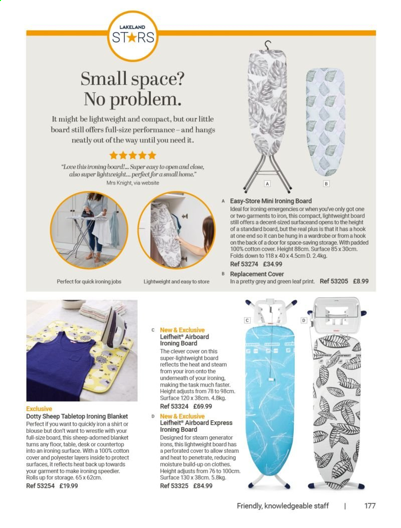 thumbnail - Lakeland offer  - Sales products - ironing board. Page 177.