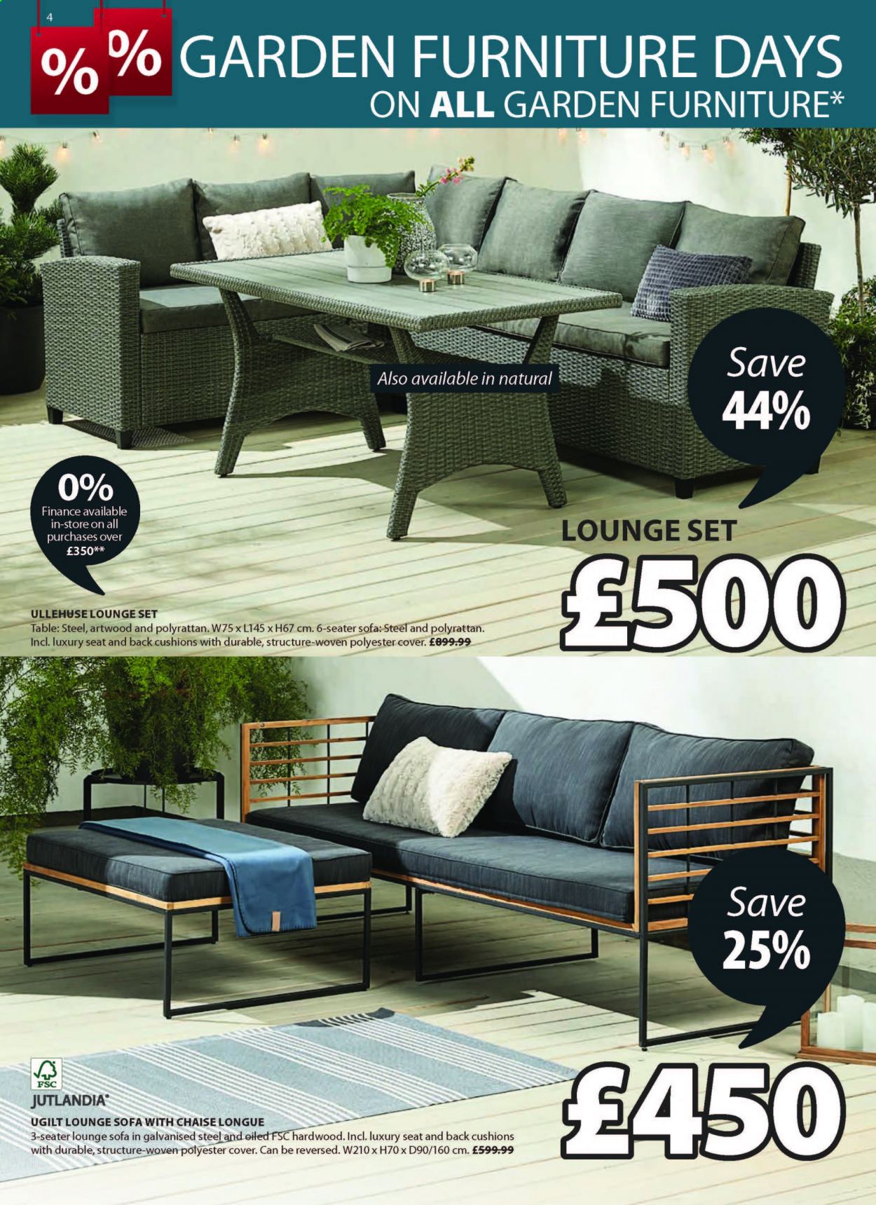 thumbnail - JYSK offer  - 19/07/2021 - 25/07/2021 - Sales products - table, sofa, sofa with chaise longue, chaise longue, cushion. Page 4.