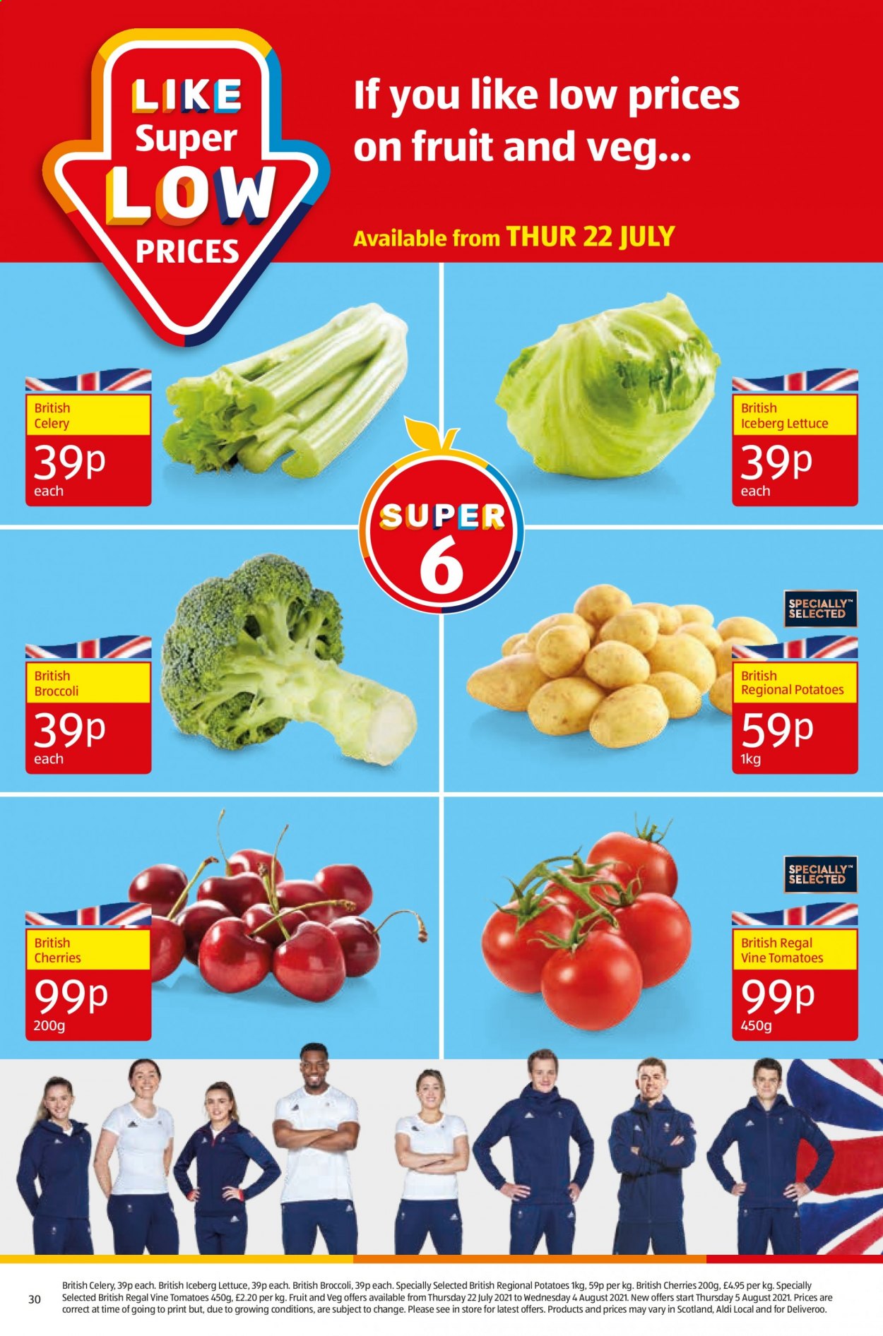 thumbnail - Aldi offer  - 25/07/2021 - 01/08/2021 - Sales products - broccoli, potatoes, cherries. Page 32.