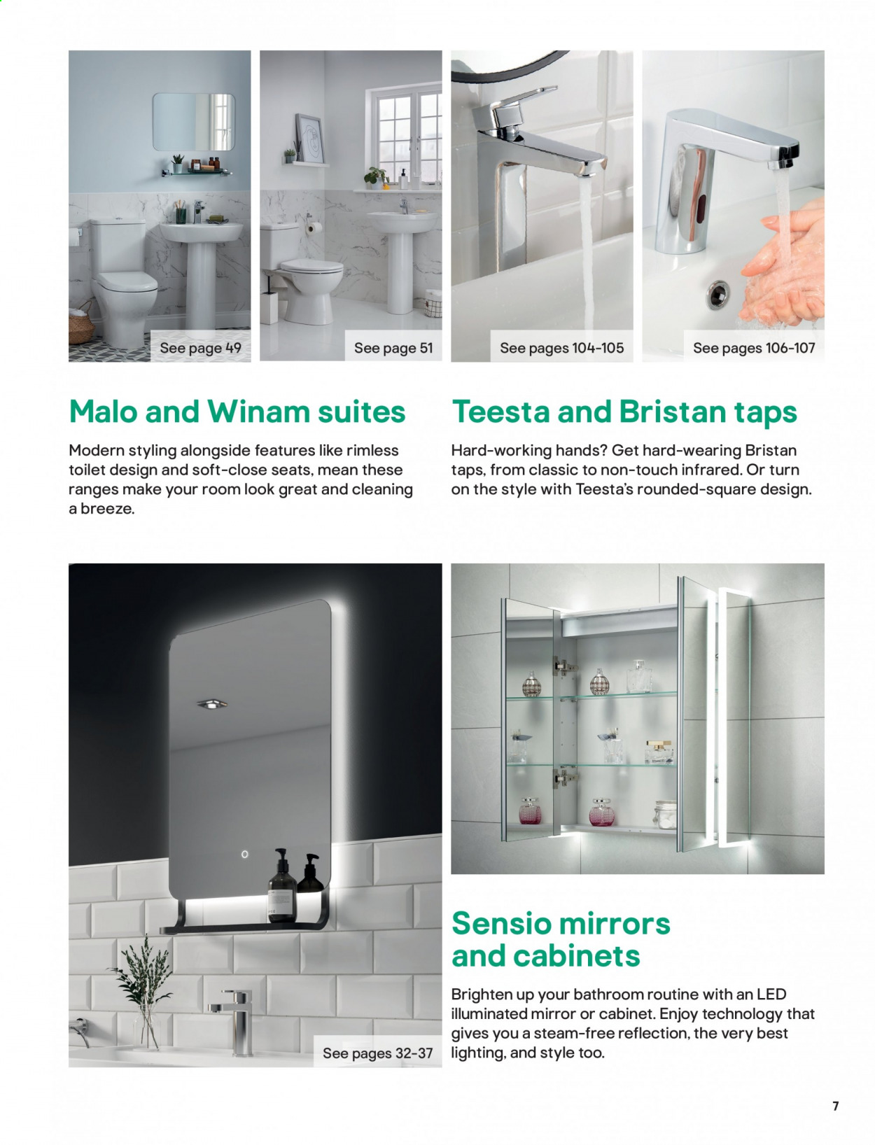 thumbnail - B&Q offer  - Sales products - cabinet, mirror, toilet. Page 7.