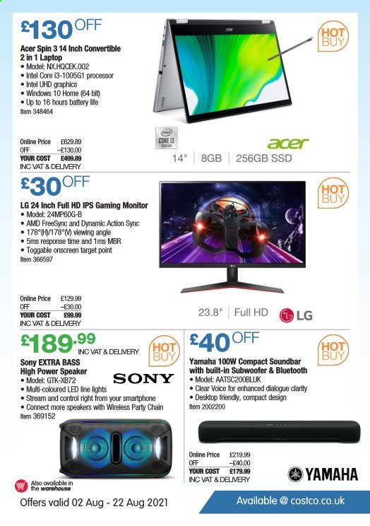 Costco offer - 02/08/2021 - 22/08/2021. Page 25