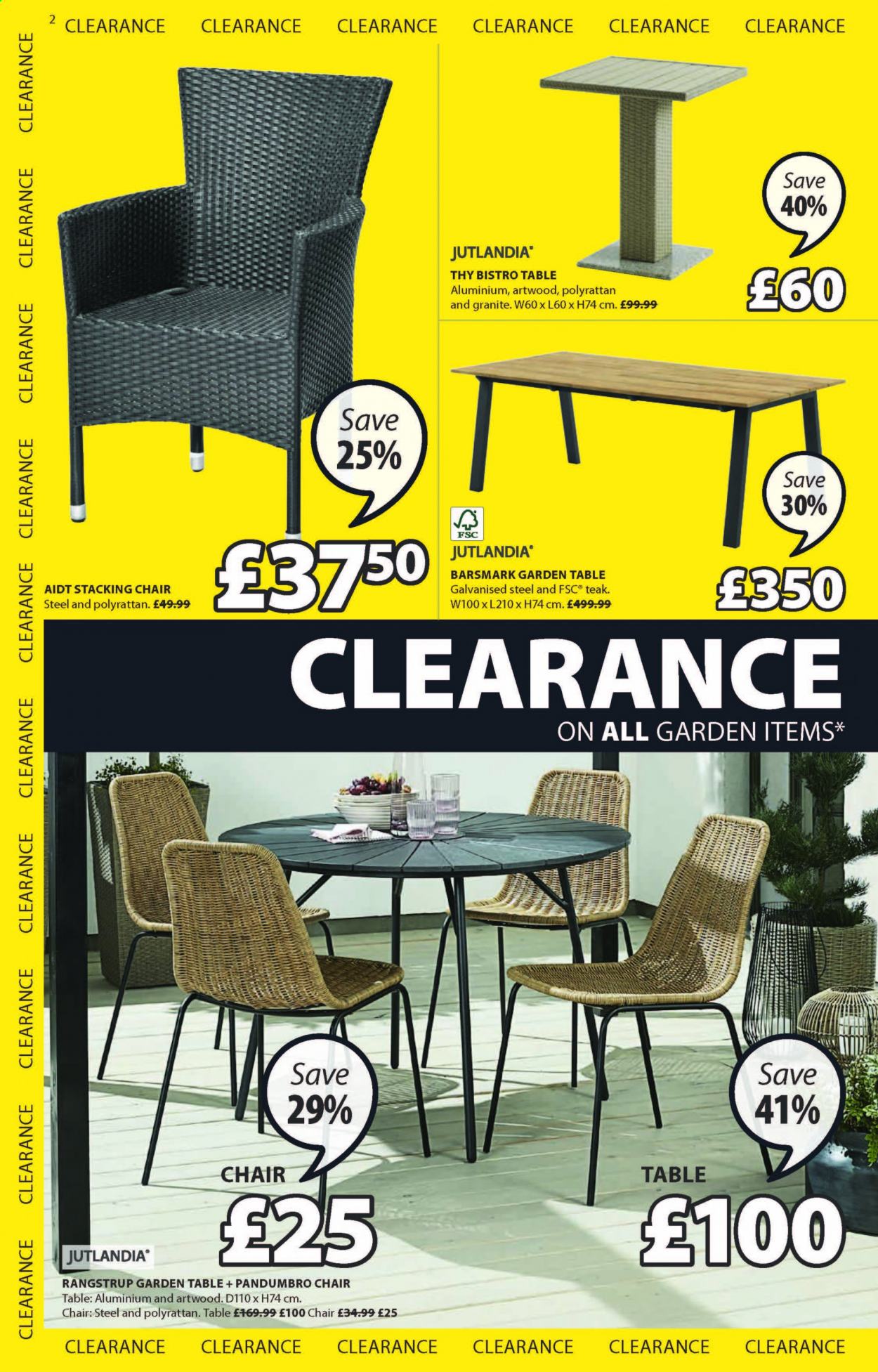 thumbnail - JYSK offer  - 02/08/2021 - 22/08/2021 - Sales products - table, chair. Page 2.