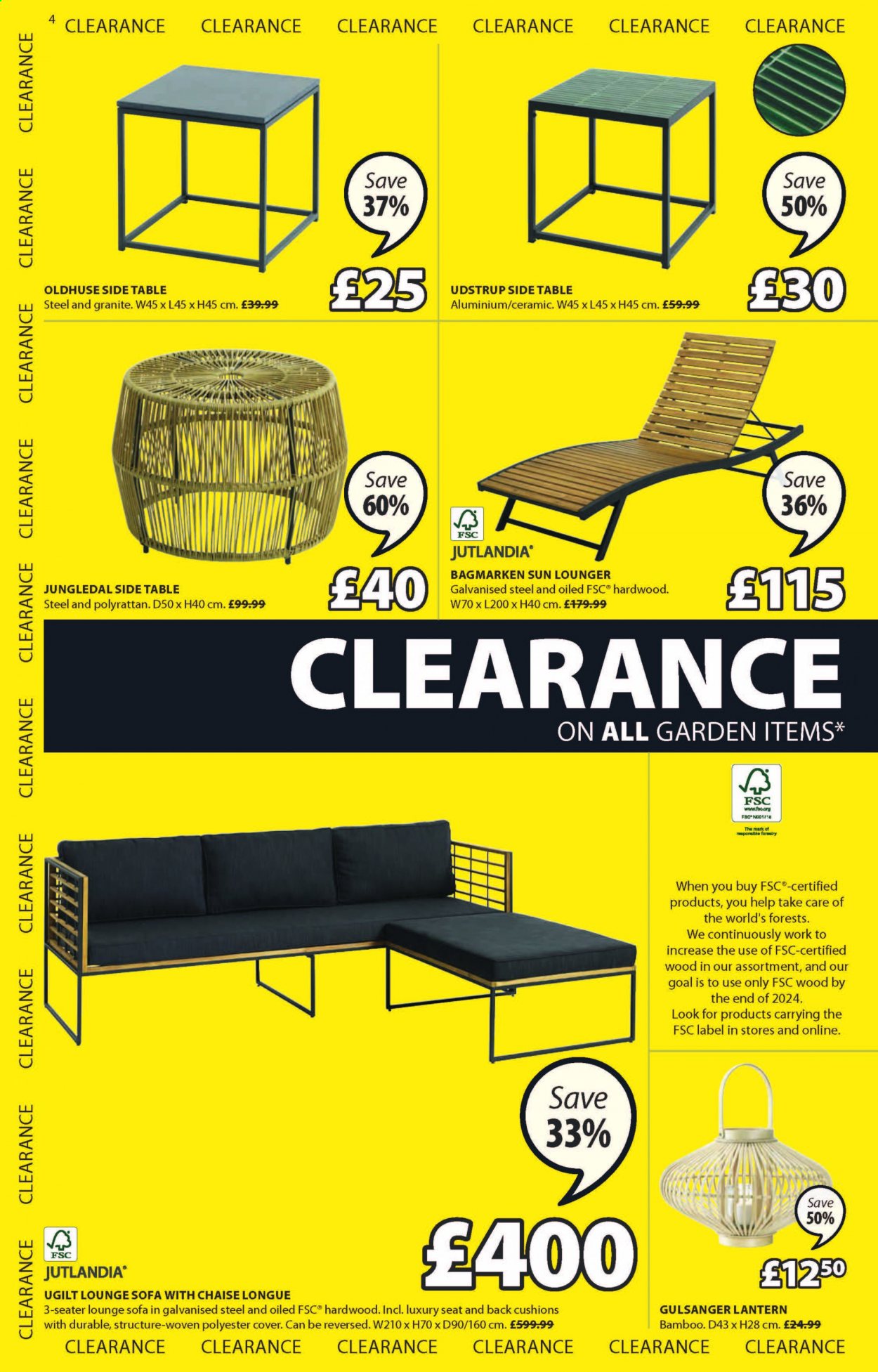 thumbnail - JYSK offer  - 02/08/2021 - 22/08/2021 - Sales products - table, sofa, sofa with chaise longue, chaise longue, sidetable, cushion, lantern. Page 4.