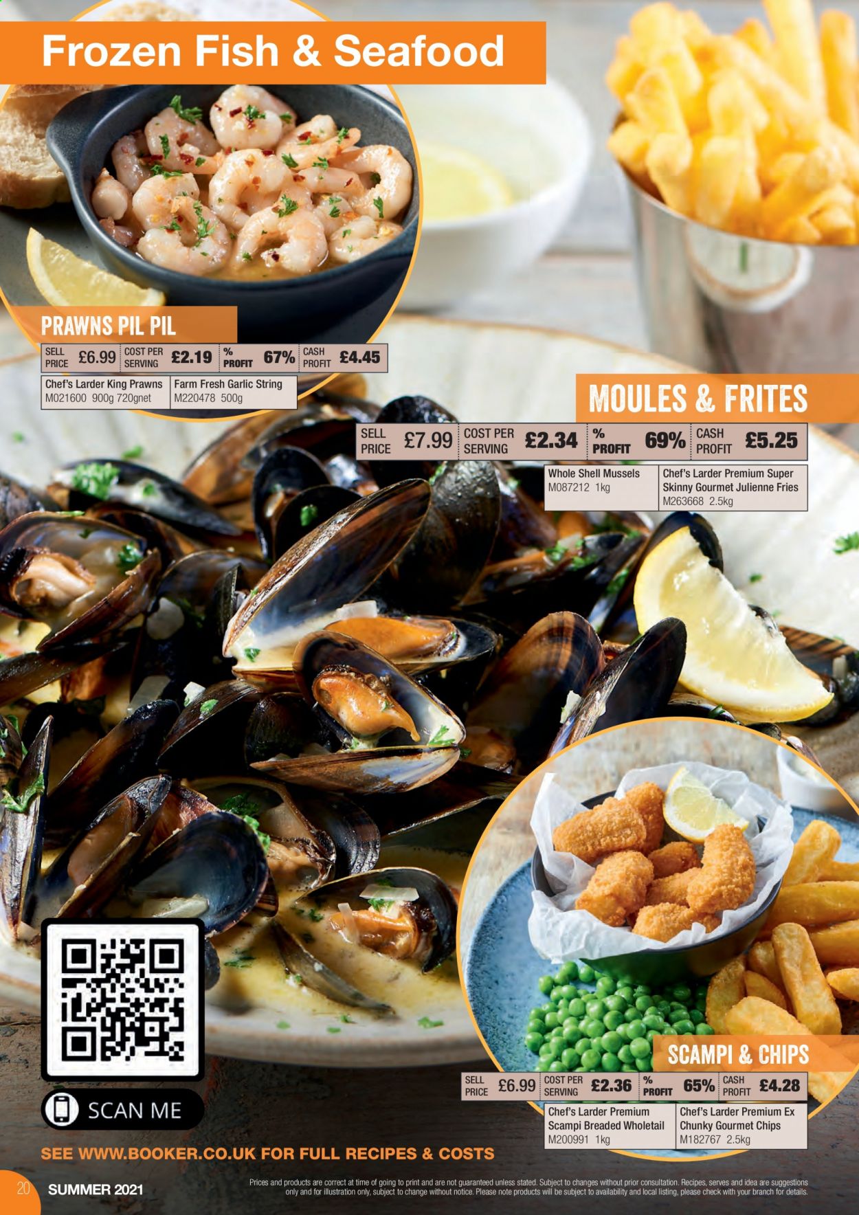 Makro offer  - 17.8.2021 - 31.8.2021 - Sales products - garlic, mussel, seafood, prawns, fish, potato fries. Page 20.