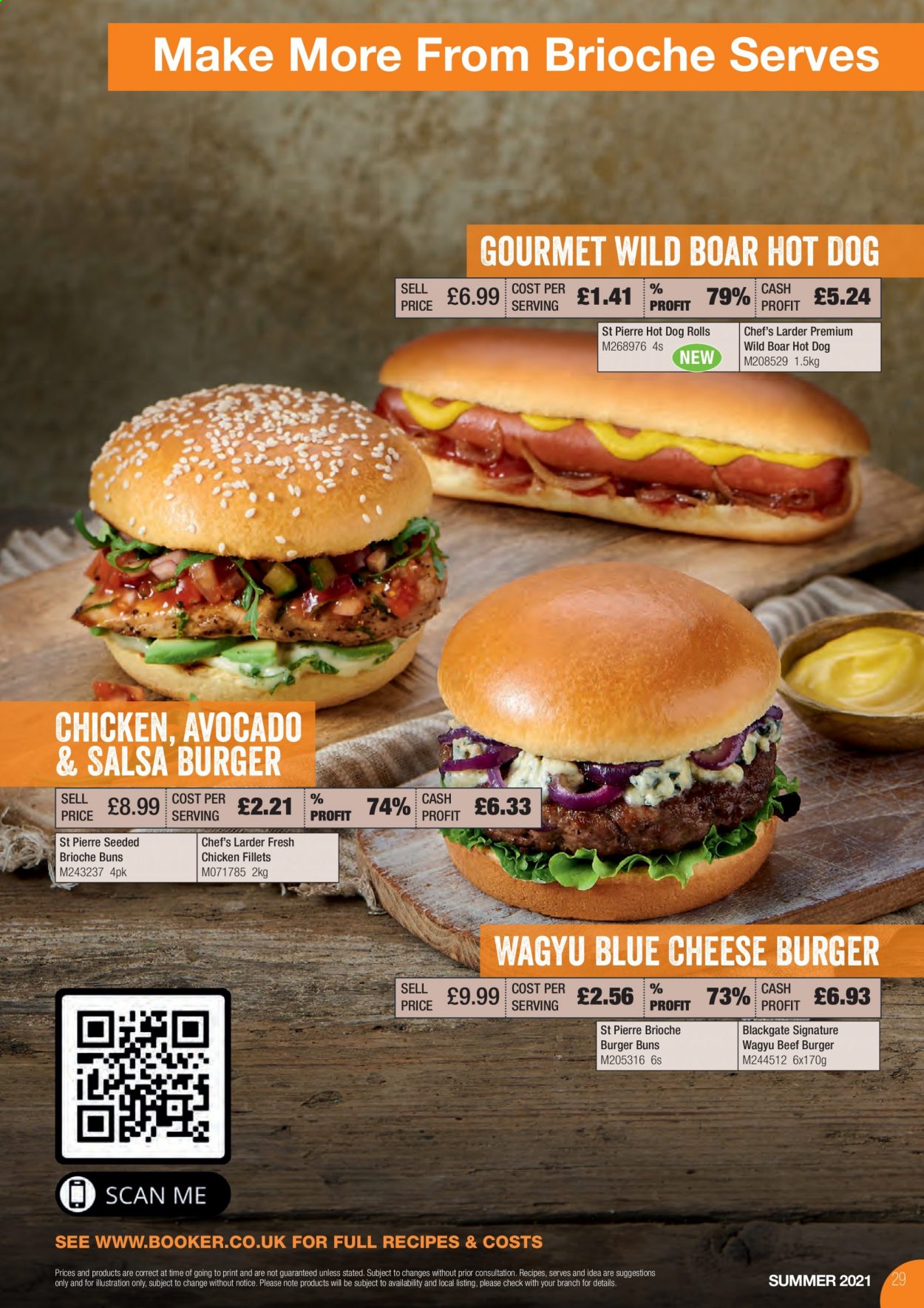 thumbnail - Makro offer  - 17/08/2021 - 31/08/2021 - Sales products - wild boar, boar meat, avocado, brioche, burger buns, hot dog rolls, buns, beef burger, blue cheese, cheese, salsa. Page 29.