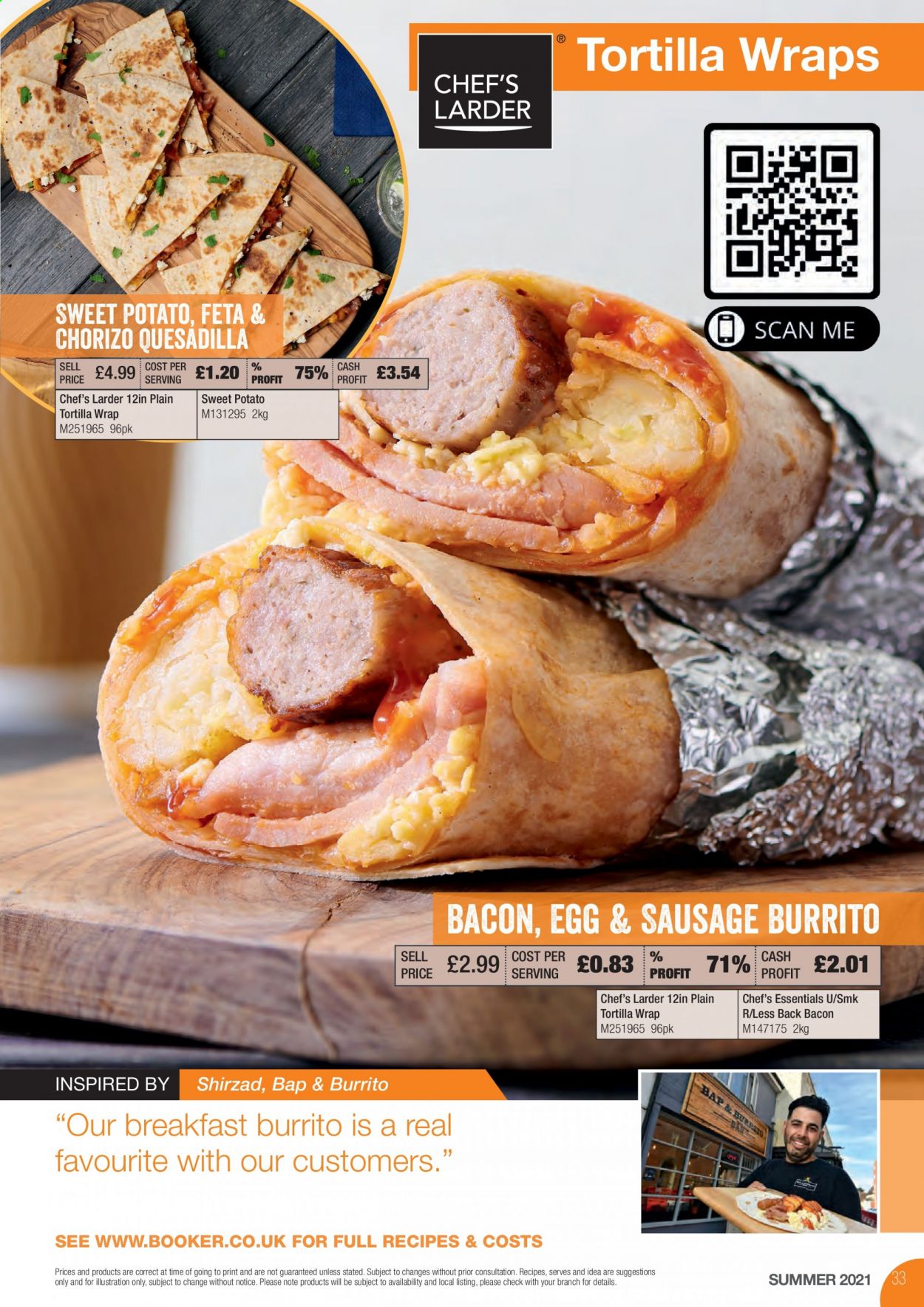 Makro offer  - 17.8.2021 - 31.8.2021 - Sales products - sweet potato, wraps, tortillas, burrito, bacon, feta cheese, eggs. Page 33.