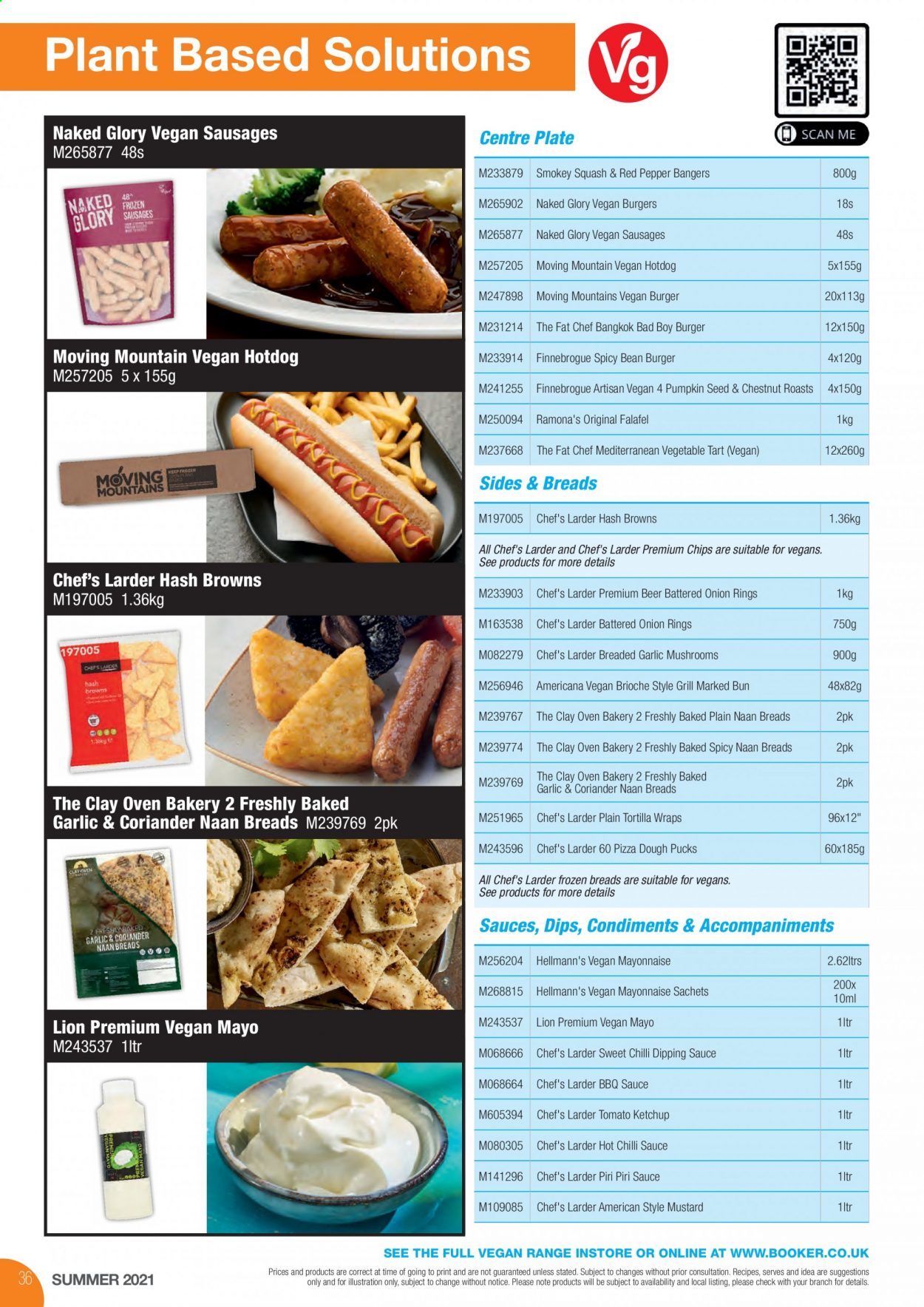 thumbnail - Makro offer  - 17/08/2021 - 31/08/2021 - Sales products - beer, hamburger, brioche, hot dog rolls, wraps, tortillas, hot dog, onion rings, veggie burger, bangers, sausage, Hellmann’s, mayonnaise, pizza dough, hash browns, coriander, BBQ sauce, ketchup, mustard, chilli sauce, plate. Page 36.