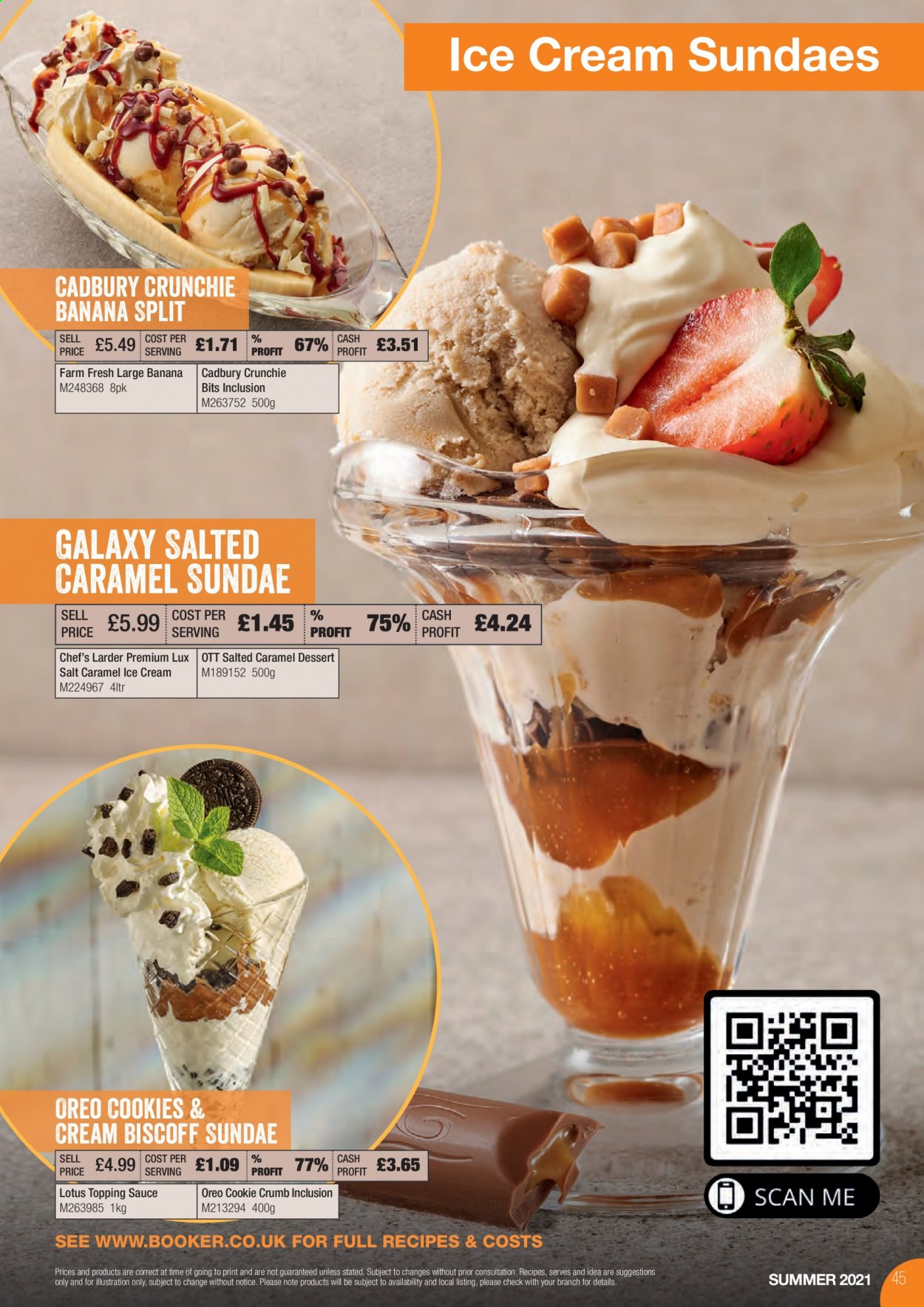 Makro offer  - 17.8.2021 - 31.8.2021 - Sales products - sauce, Oreo, ice cream, Cadbury, cookies, cookie crumb, topping, Lux, Lotus. Page 45.