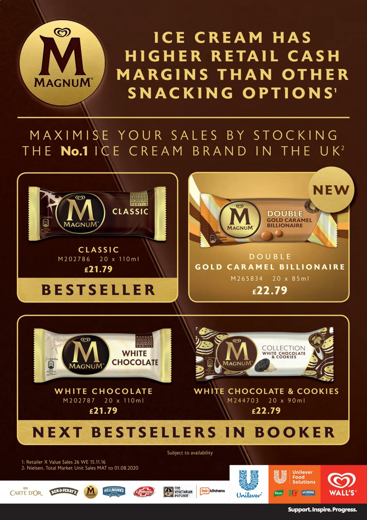 thumbnail - Makro offer  - 17/08/2021 - 31/08/2021 - Sales products - Knorr, Hellmann’s, Magnum, ice cream, white chocolate, cookies, Lifebuoy. Page 48.