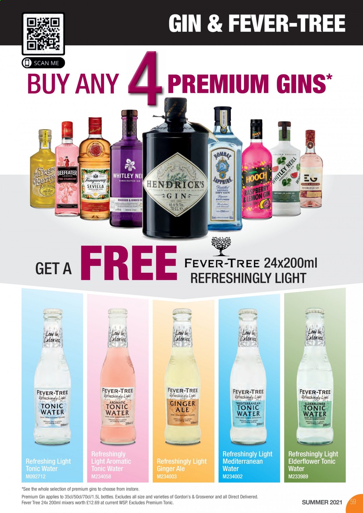 thumbnail - Makro offer  - 17/08/2021 - 31/08/2021 - Sales products - watermelon, ginger ale, Beefeater, Gordon's, Hendrick's, gin. Page 59.