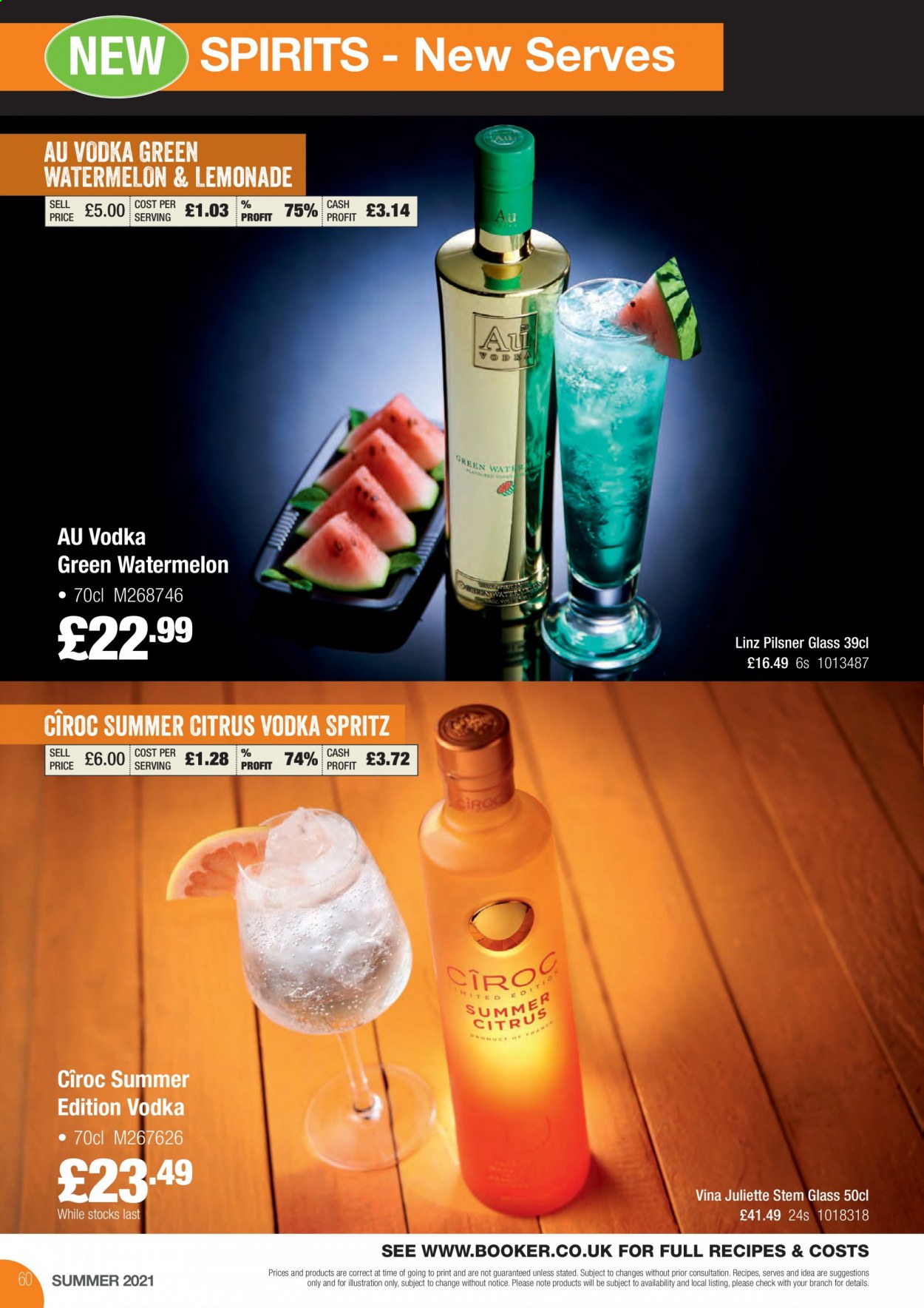 thumbnail - Makro offer  - 17/08/2021 - 31/08/2021 - Sales products - watermelon, lemonade, Cîroc, vodka. Page 60.